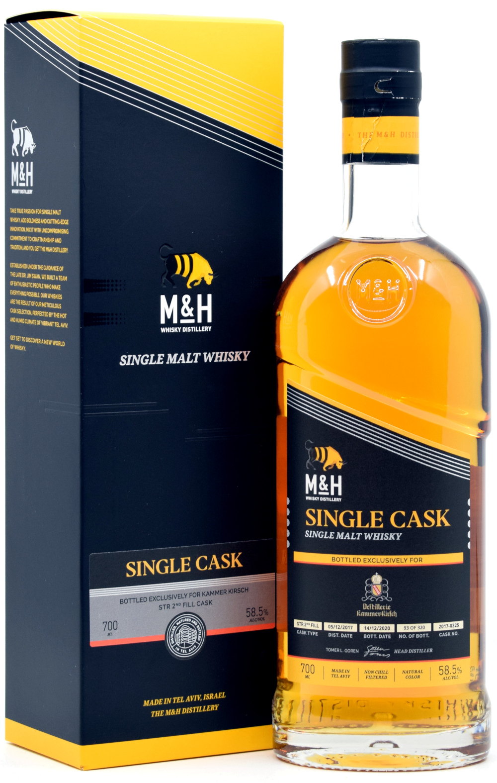 MH_Single_Cask_585 Milk & Honey 2017/2020 STR Redwine Single Cask #2017-0325 58,5% vol.
