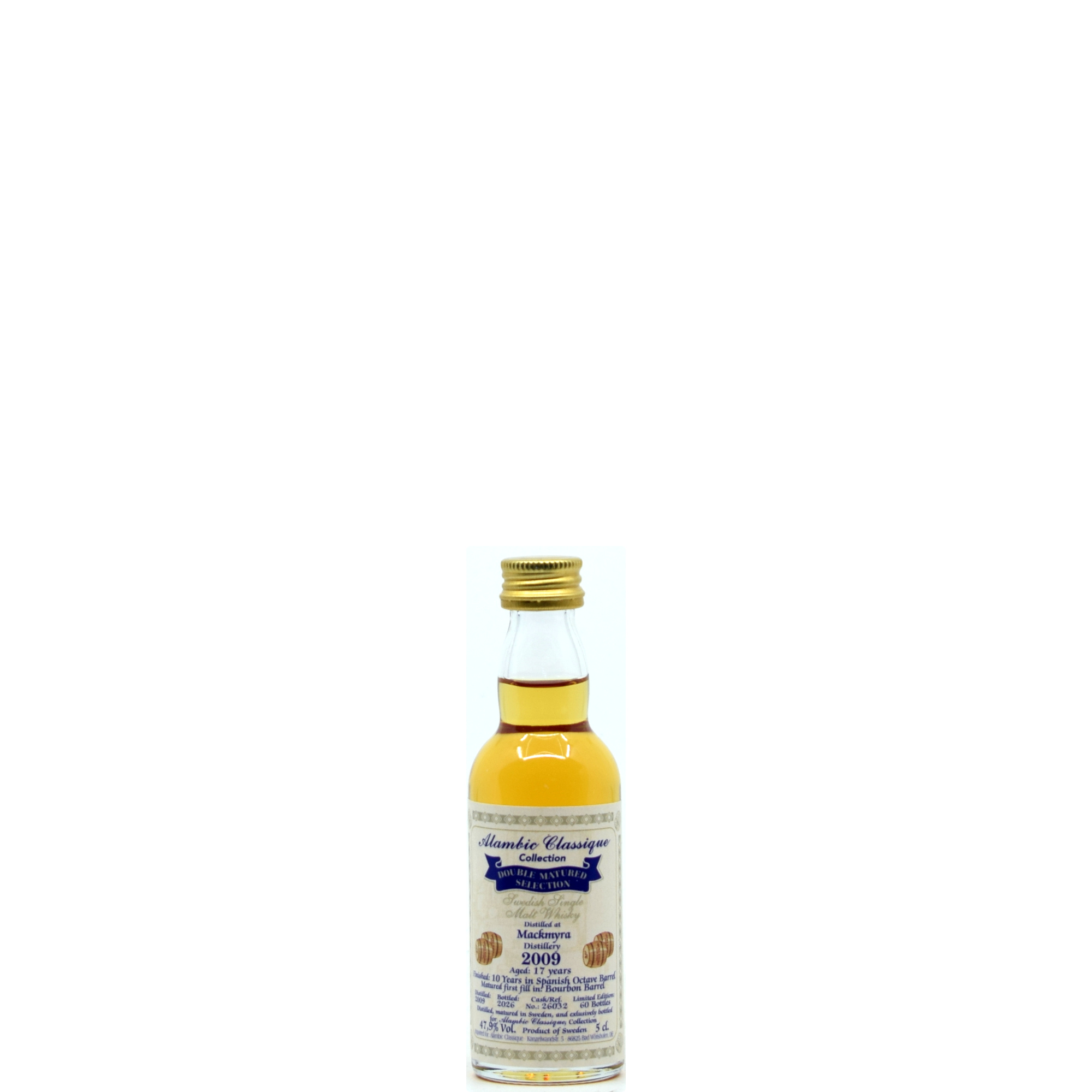 Mackmyra 17 Jahre 2009/2026 Spanish Octave Barrel Alambic Classique 47,9% vol. Miniatur