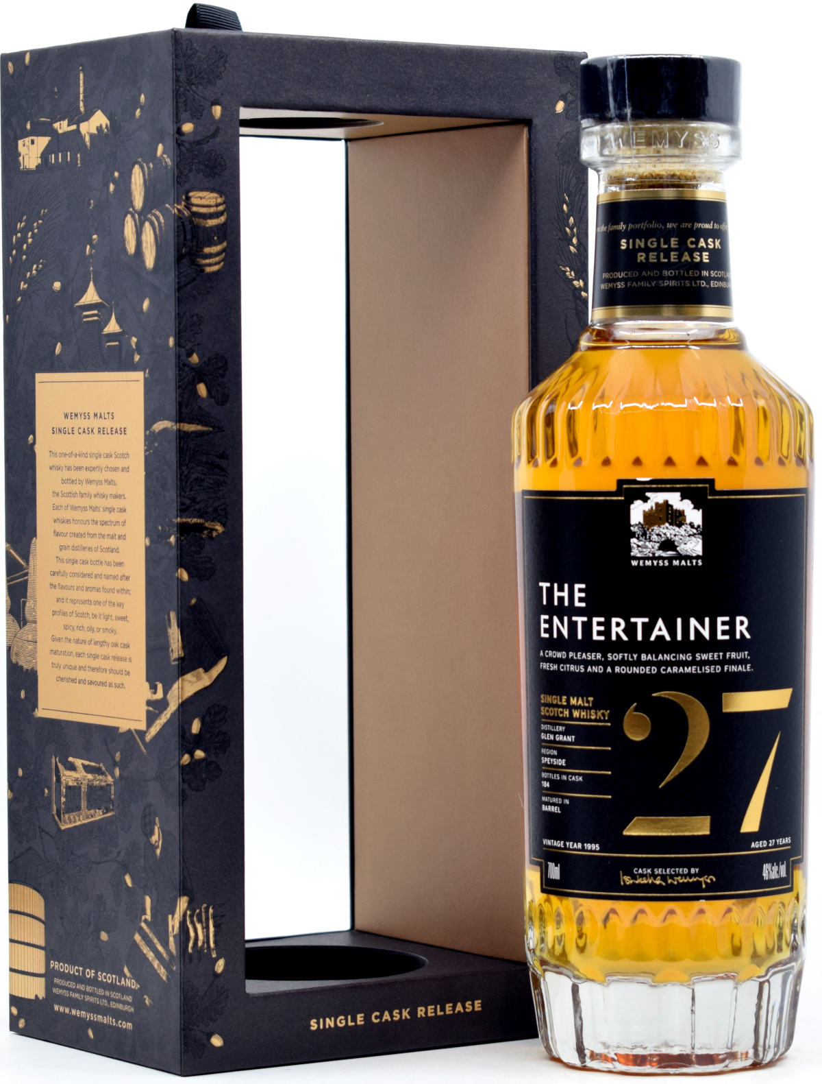 the_entertainer_wy Glen Grant 27 Jahre 1995/2022 Wemyss The Entertainer 46% vol.