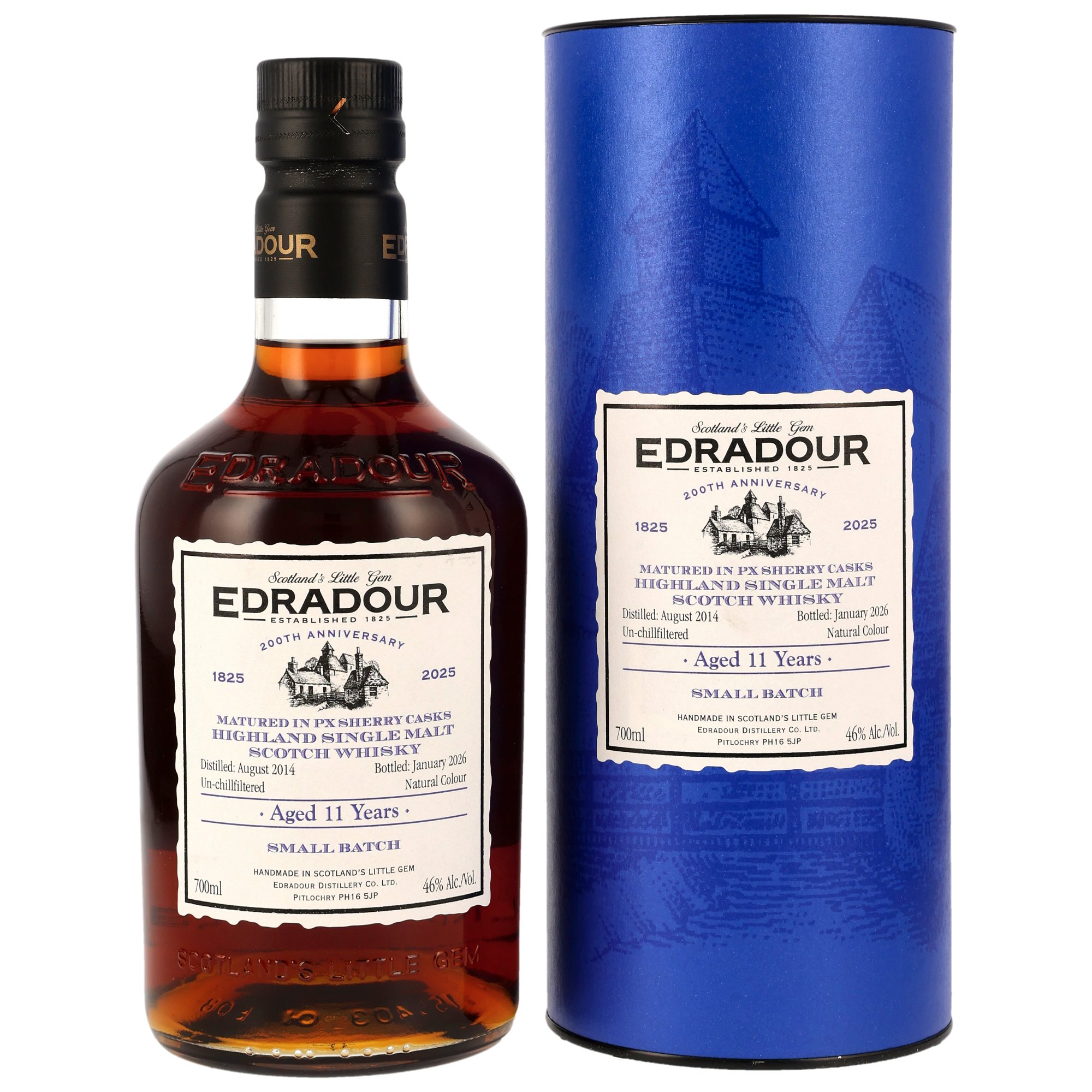 Edradour 11 Jahre 2014/2026 PX Sherry Casks 200th Anniversary 46% vol.