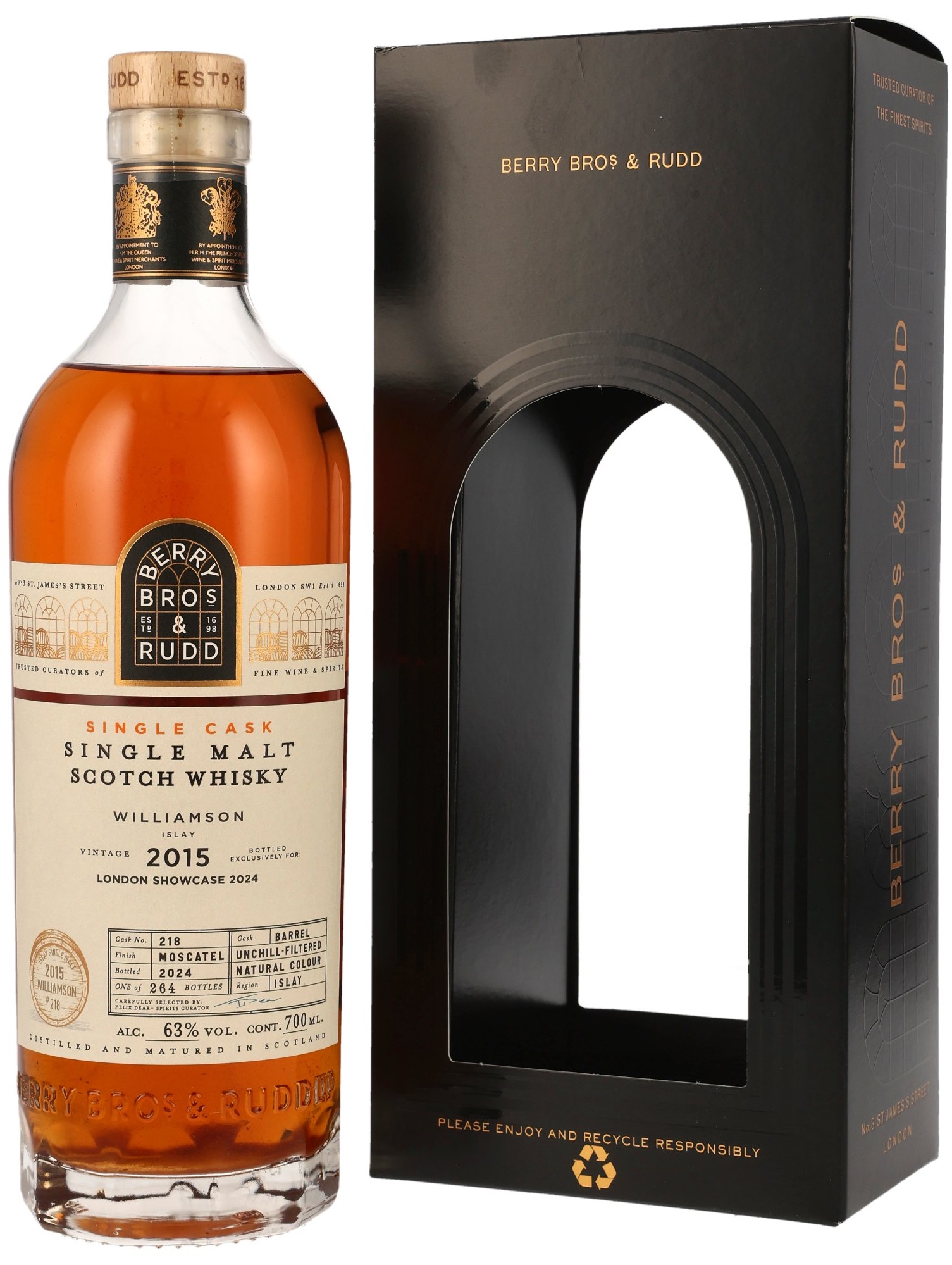 Williamson 2015/2024 Moscatel Cask Berry Bros. & Rudd London Showcase 2024 #218 63% vol.