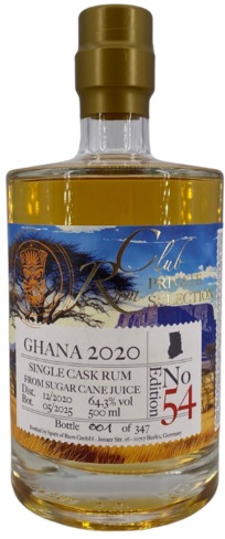 ghana_2020 Ghana Rum 2020/2025 Rum Club Private Edition #54 64,3% vol.