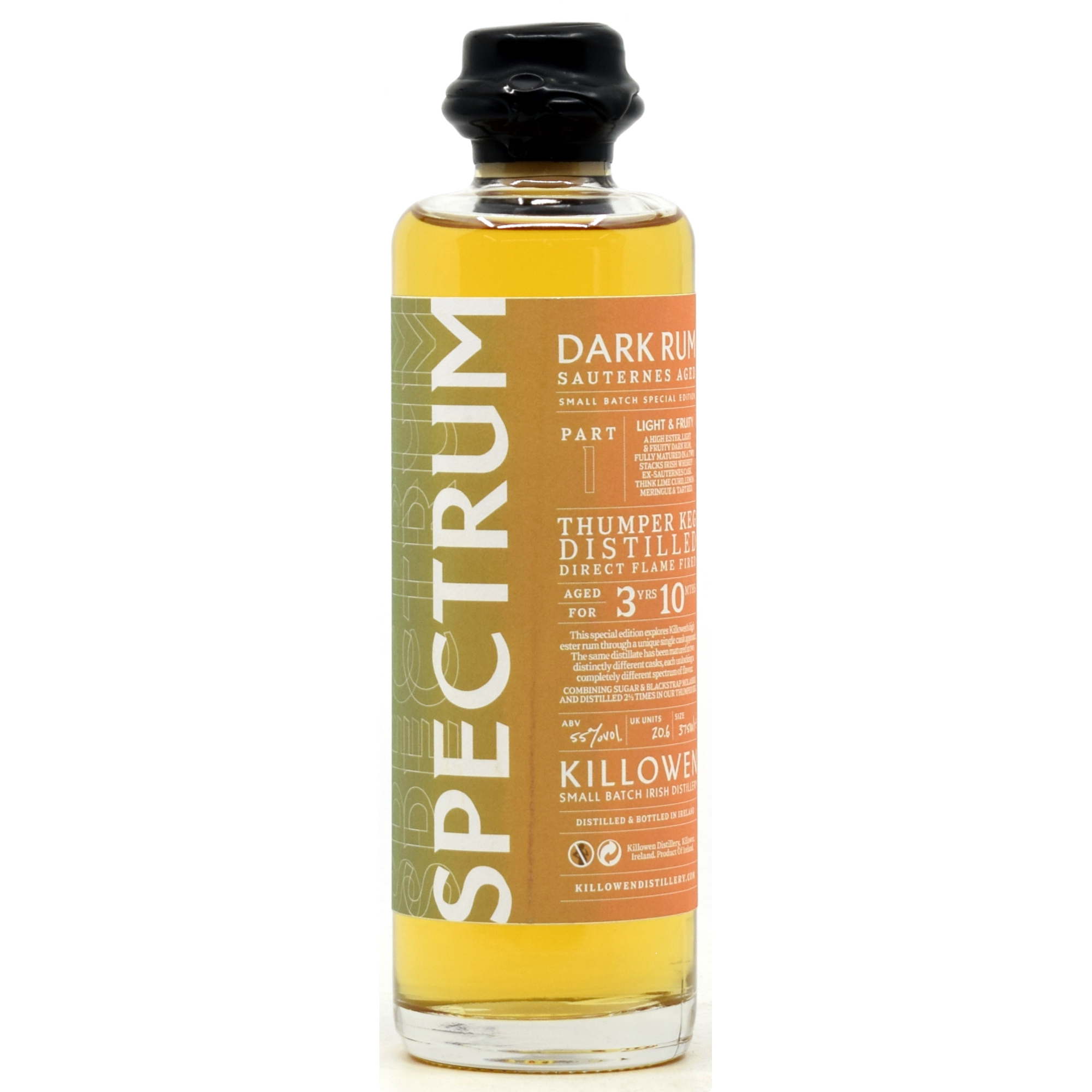 Killowen Spectrum Part I Dark Sauternes Cask Aged Rum 55% vol.
