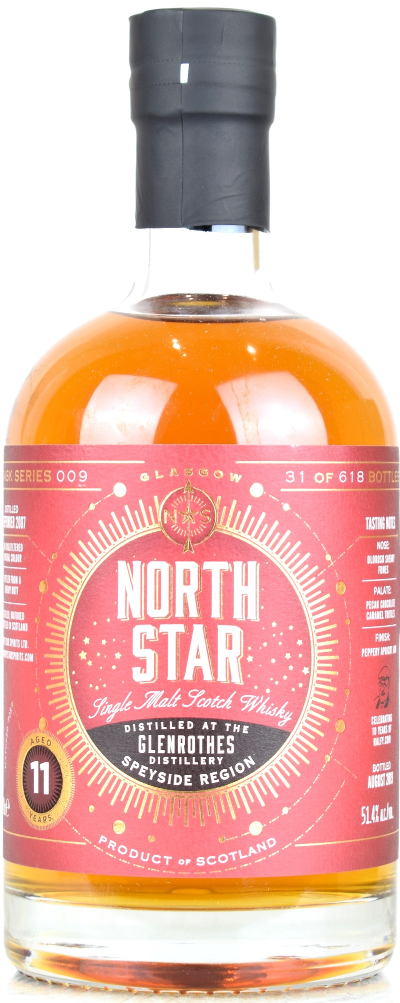 glenrothes_11_nss Glenrothes 11 Jahre 2007/2019 Sherry Butt North Star Spirits #009 51,4% vol.