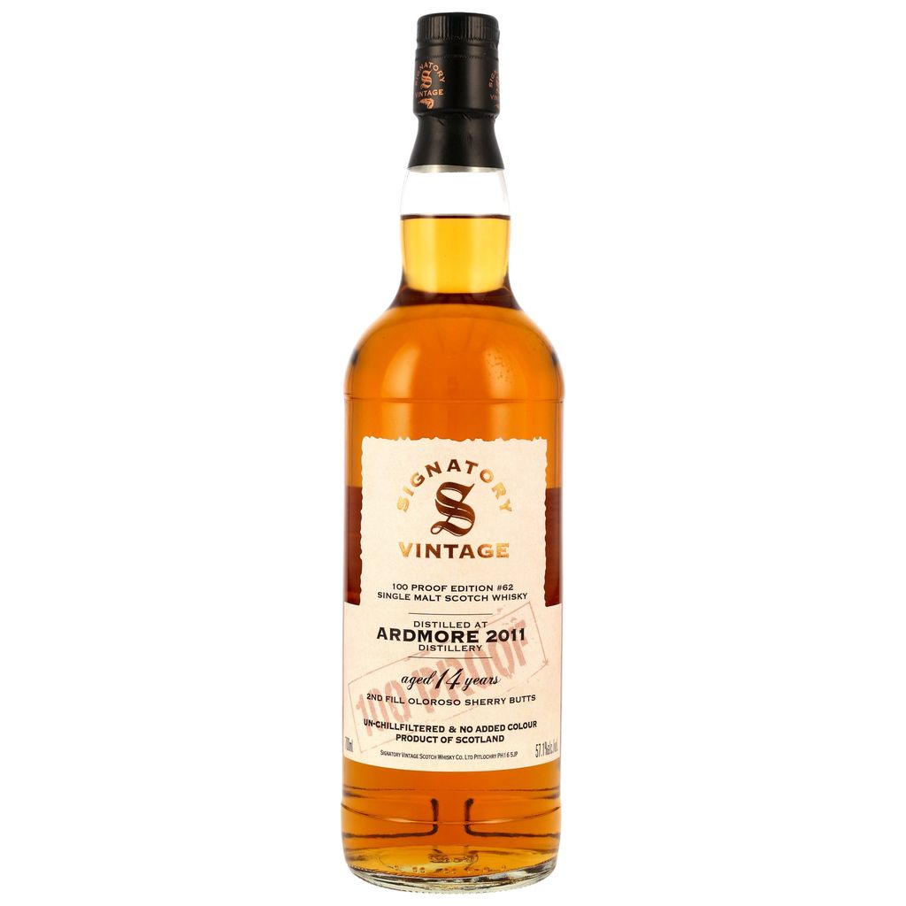 Ardmore 2011/2025 Peated Oloroso Sherry Signatory Vintage 100 Proof #62 57,1% vol.