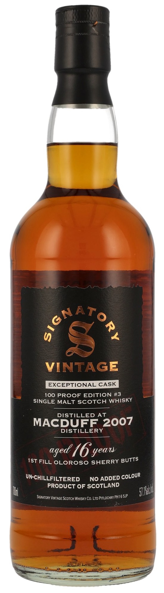 Macduff-2007-Signatory-100-PROOF-Exceptional-Edition Macduff 2007 Oloroso Sherry Signatory Vintage 100 Proof Exceptional Cask Edition #3 57,1% vol.