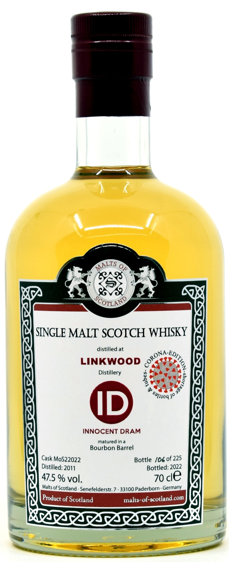 linkwood_id_Mos Linkwood 2011/2022 Malts of Scotland ID Serie 47,5% vol.