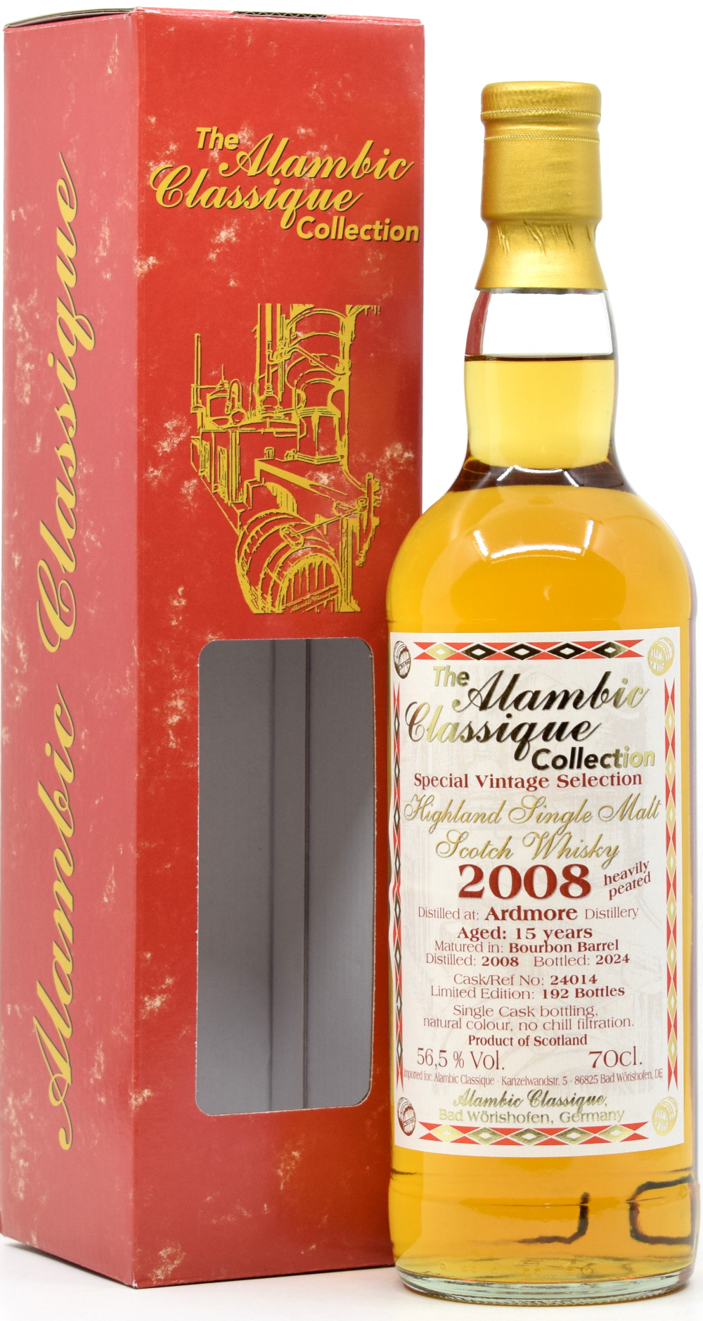 Ardmore heavily peated 15 Jahre 2008/2024 Alambic Classique 56,5% vol.