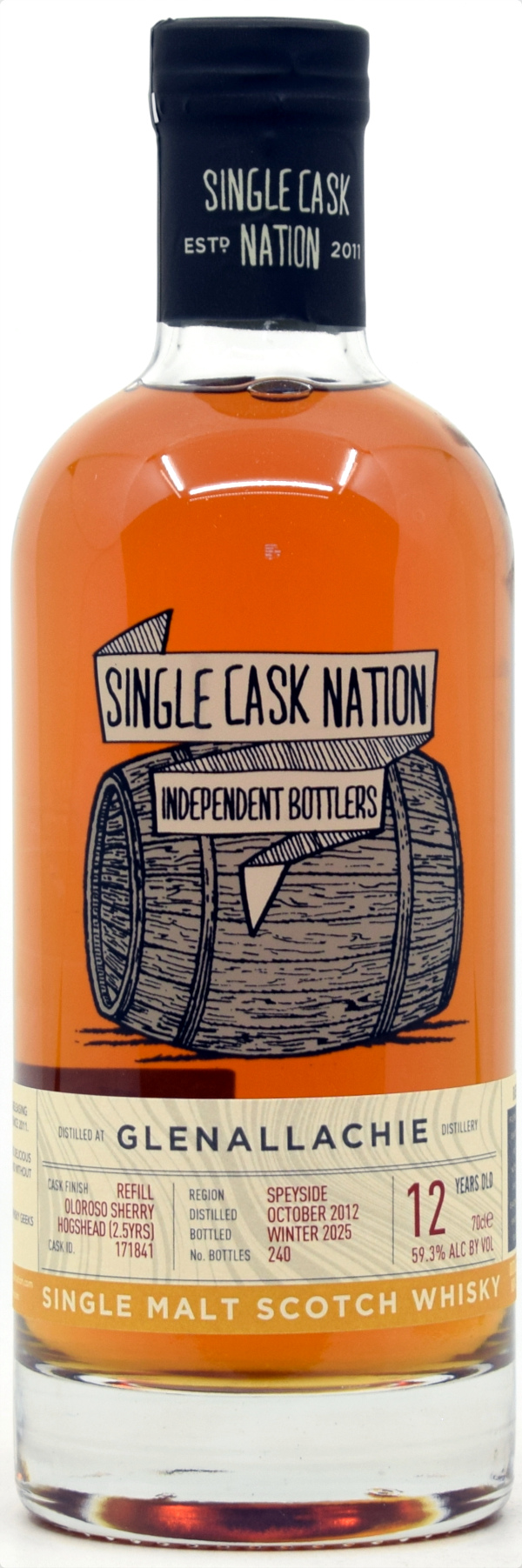 glenallachie_12_scn Glenallachie 12 Jahre 2012/2025 Oloroso Sherry Single Cask Nation 59,3% vol