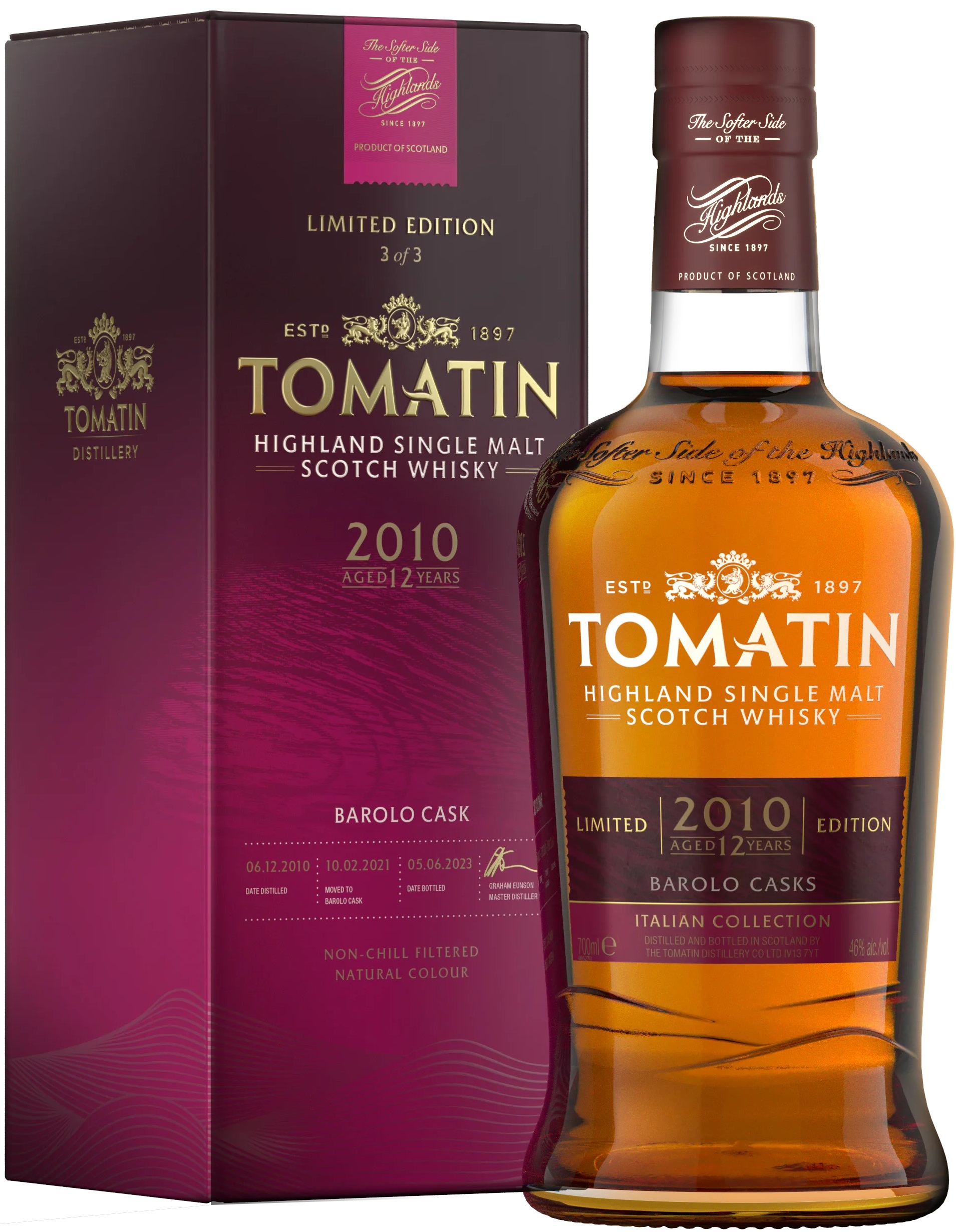 Tomatin 12 Jahre 2010/2023 Barolo Cask Italian Collection 46% vol.