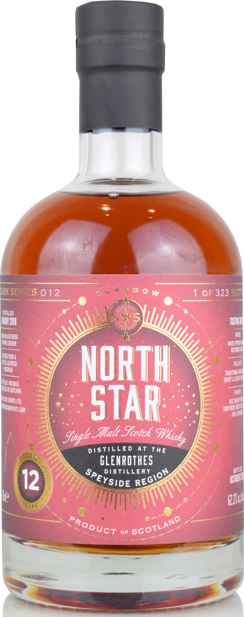 glenrothes_12_NSS Glenrothes 12 Jahre 2008/2020 1st Fill Sherry North Star Spirits #012 62,2% vol.
