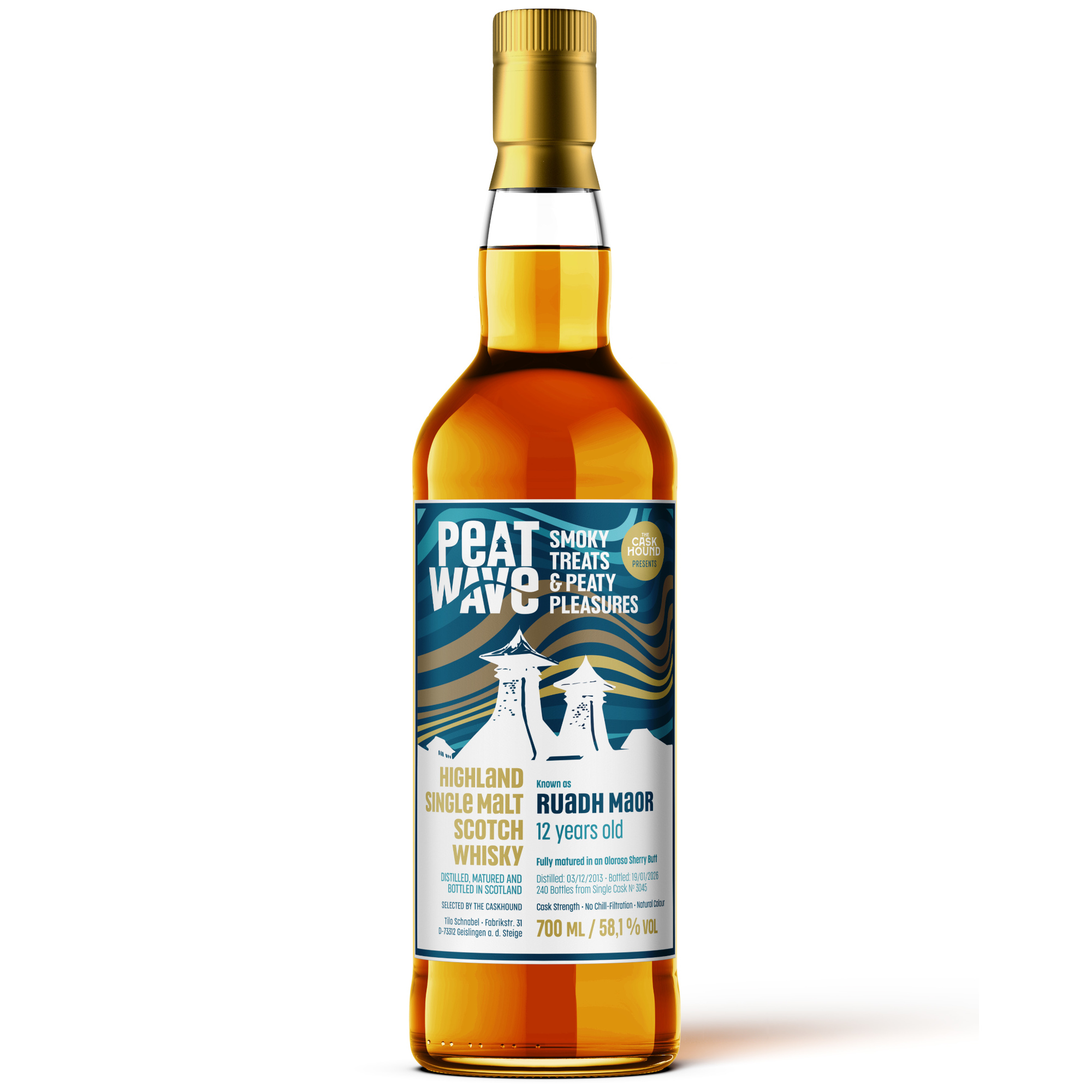 Ruadh Maor (Glenturret) 12 Jahre 2013/2026 Oloroso Sherry The Caskhound Peatwave 58,1% vol.