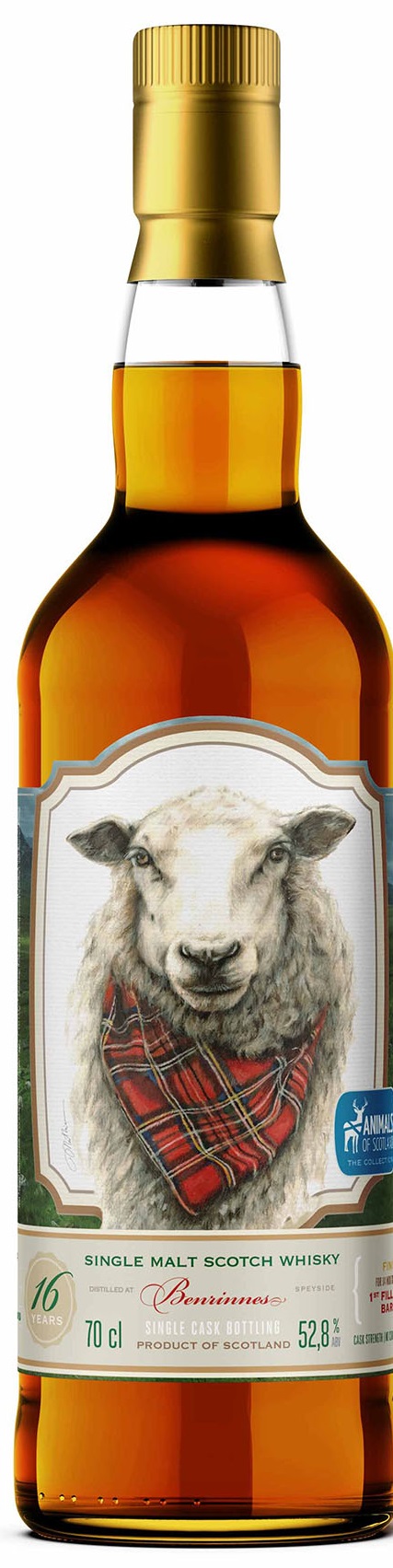 TCH_AoS_B10_Benrinnes_WB Benrinnes 16 Jahre 2008/2024 1st Fill Madeira Cask The Caskhound 52,8% vol.