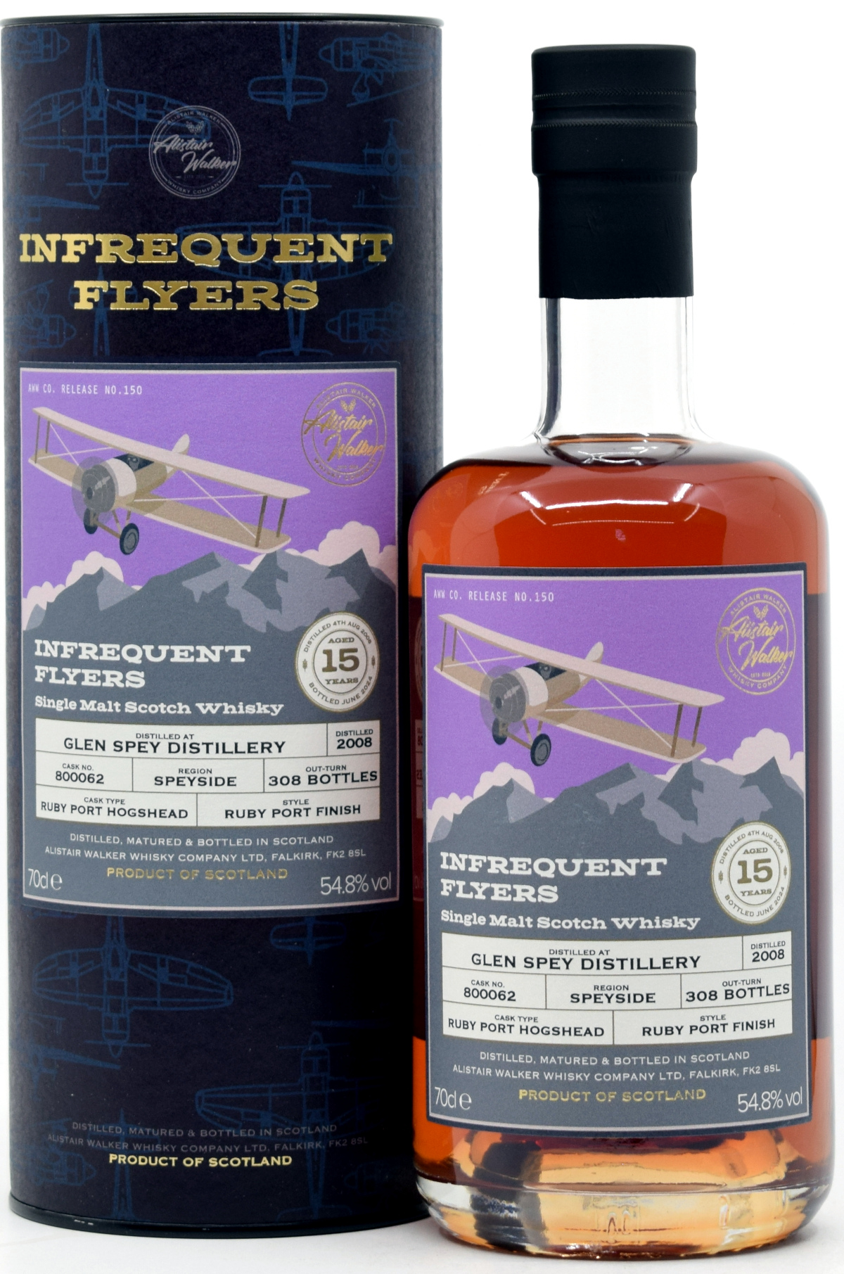 glenspey_15_awwc Glen Spey 15 Jahre 2008/2024 Ruby Port Cask Alistair Walker Infrequent Flyers 54,8% vol.