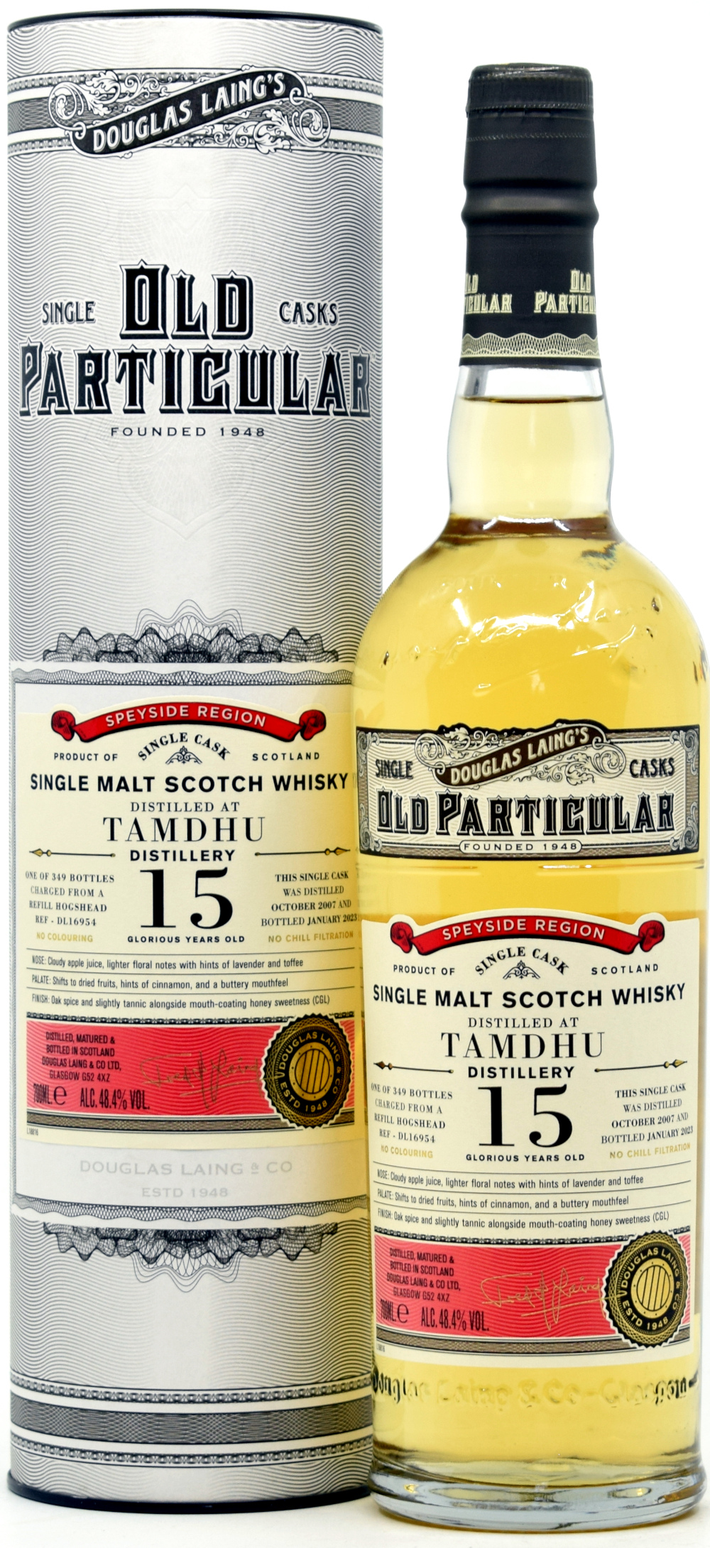 tamdhu_15_DL Tamdhu 15 Jahre 2007/2023 Old Particular Douglas Laing 48,4% vol.