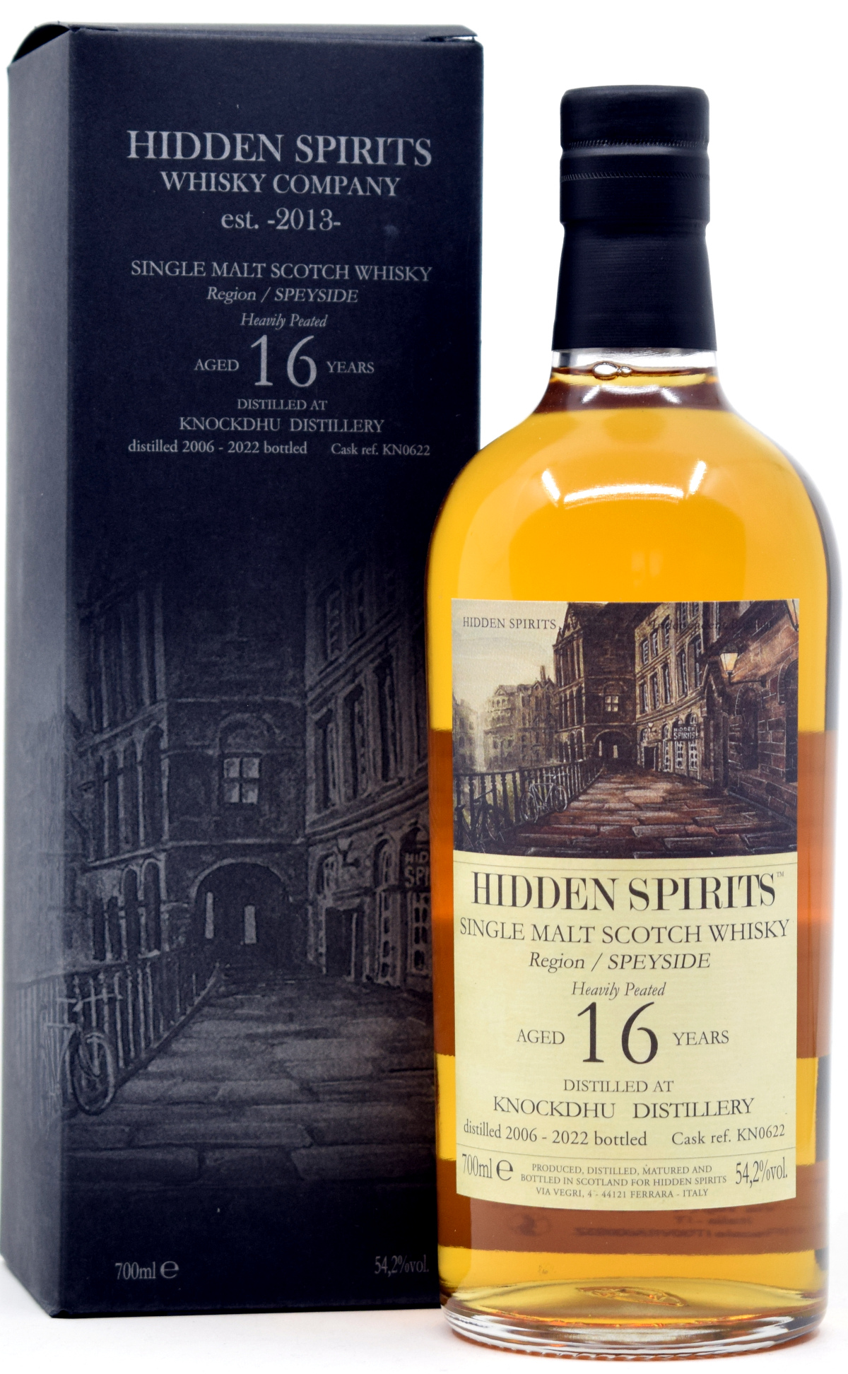 knockdhu_16_HiSp Knockdhu (heavily peated) 16 Jahre 2006/2022 Sherry Cask Hidden Spirits 54,2% vol.