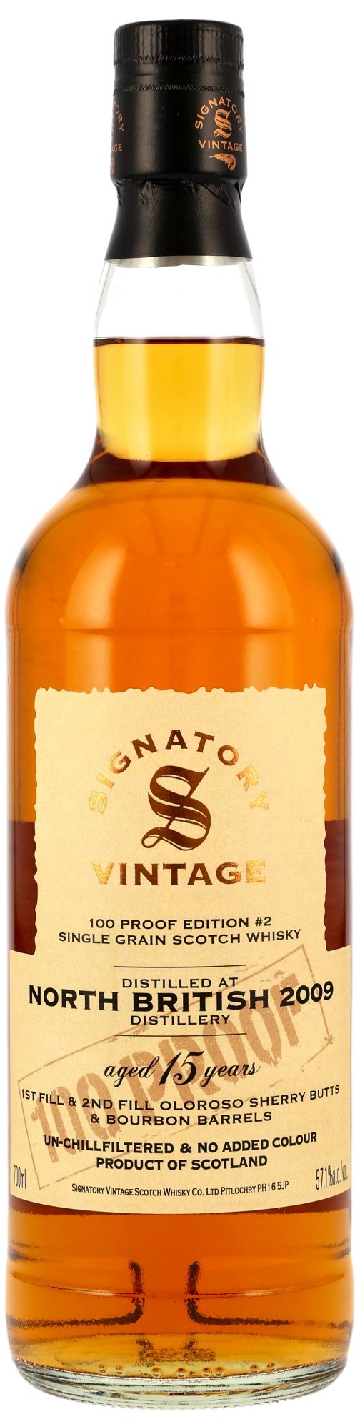 North-British-2009-100-proof North British 2009/2025 Sherry Cask Signatory Single Grain 100 Proof #2 57,1% vol.