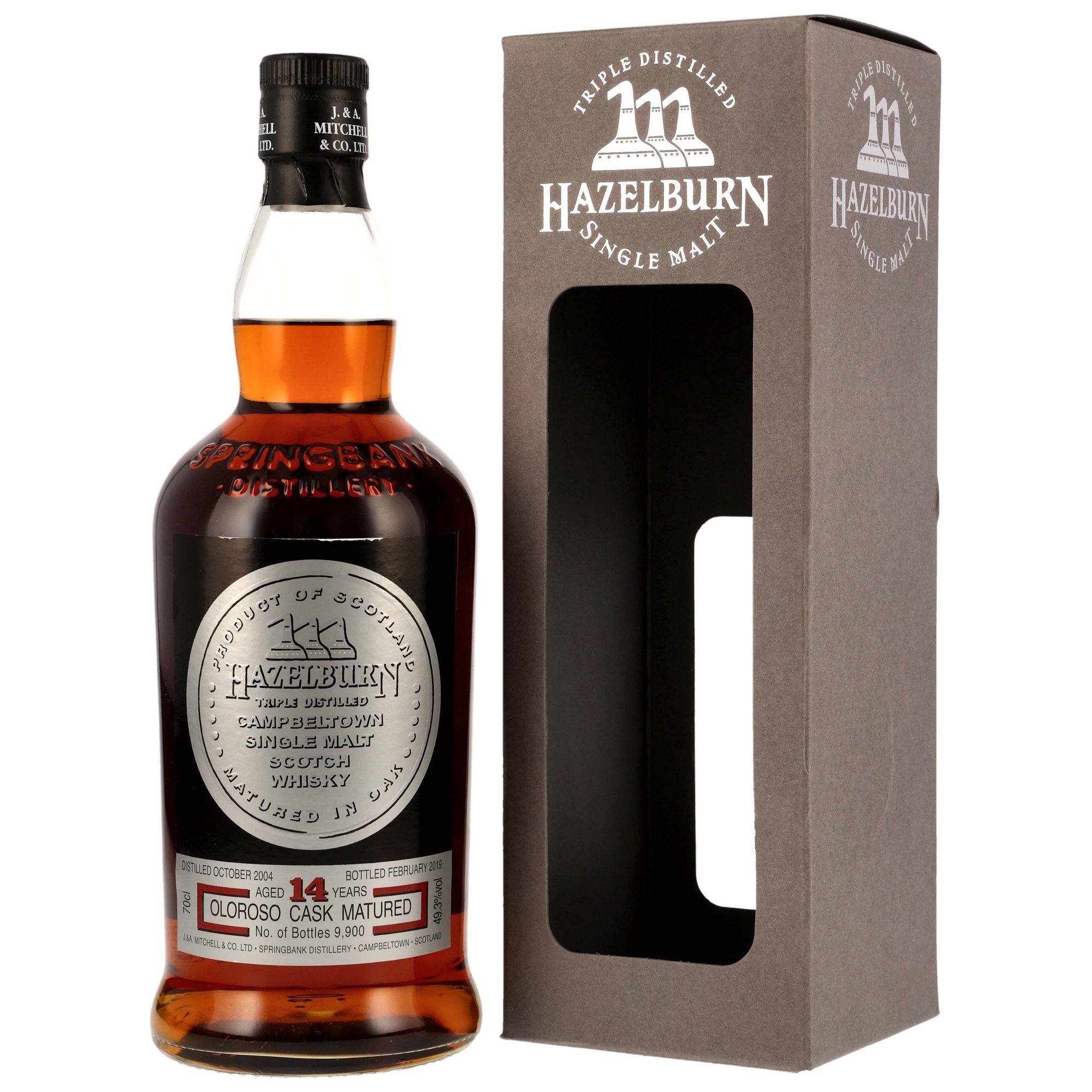 Hazelburn 14 Jahre 2004/2019 Oloroso Sherry Cask Release 2019 49,3% vol.