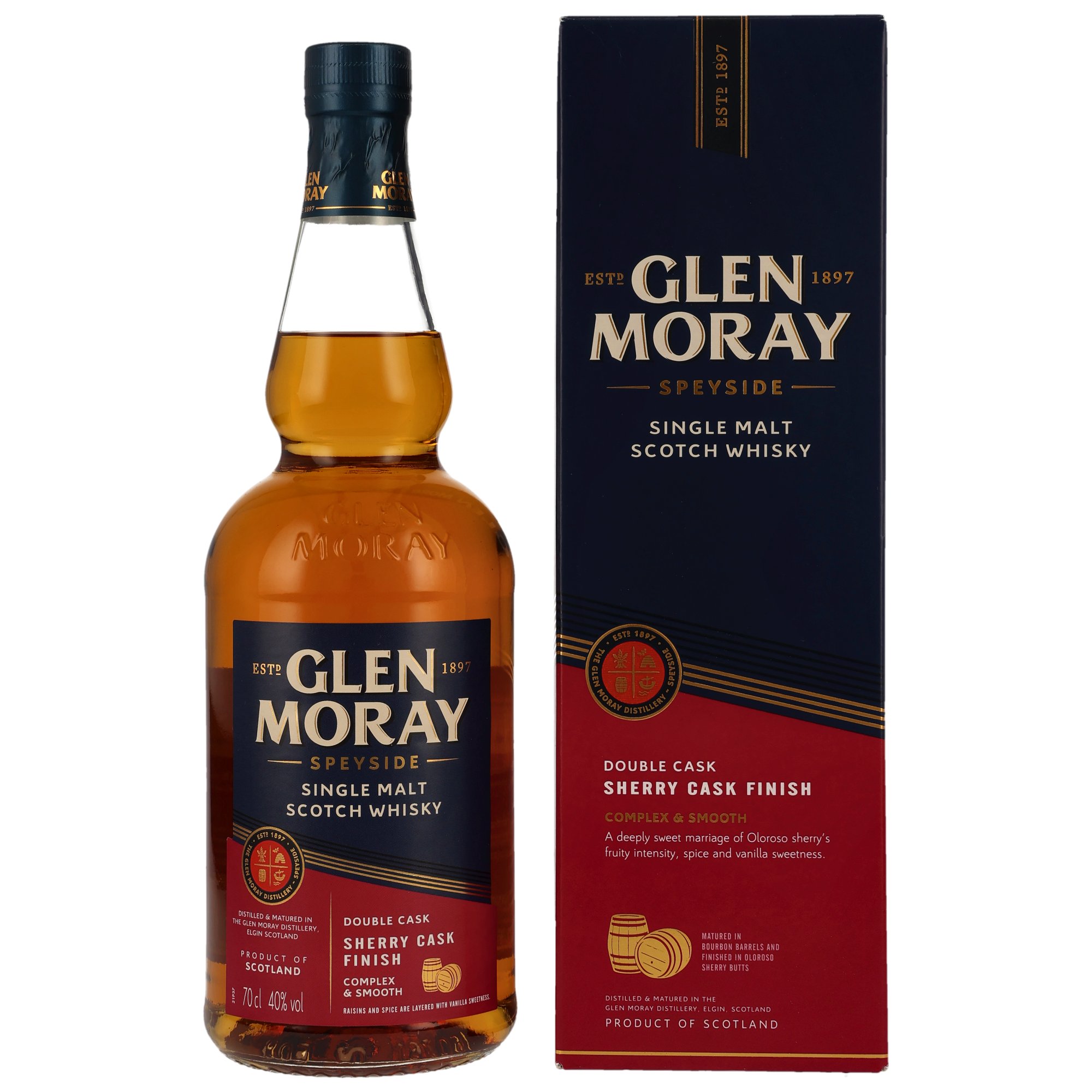 Glen Moray Sherry Cask Finish (neues Design)