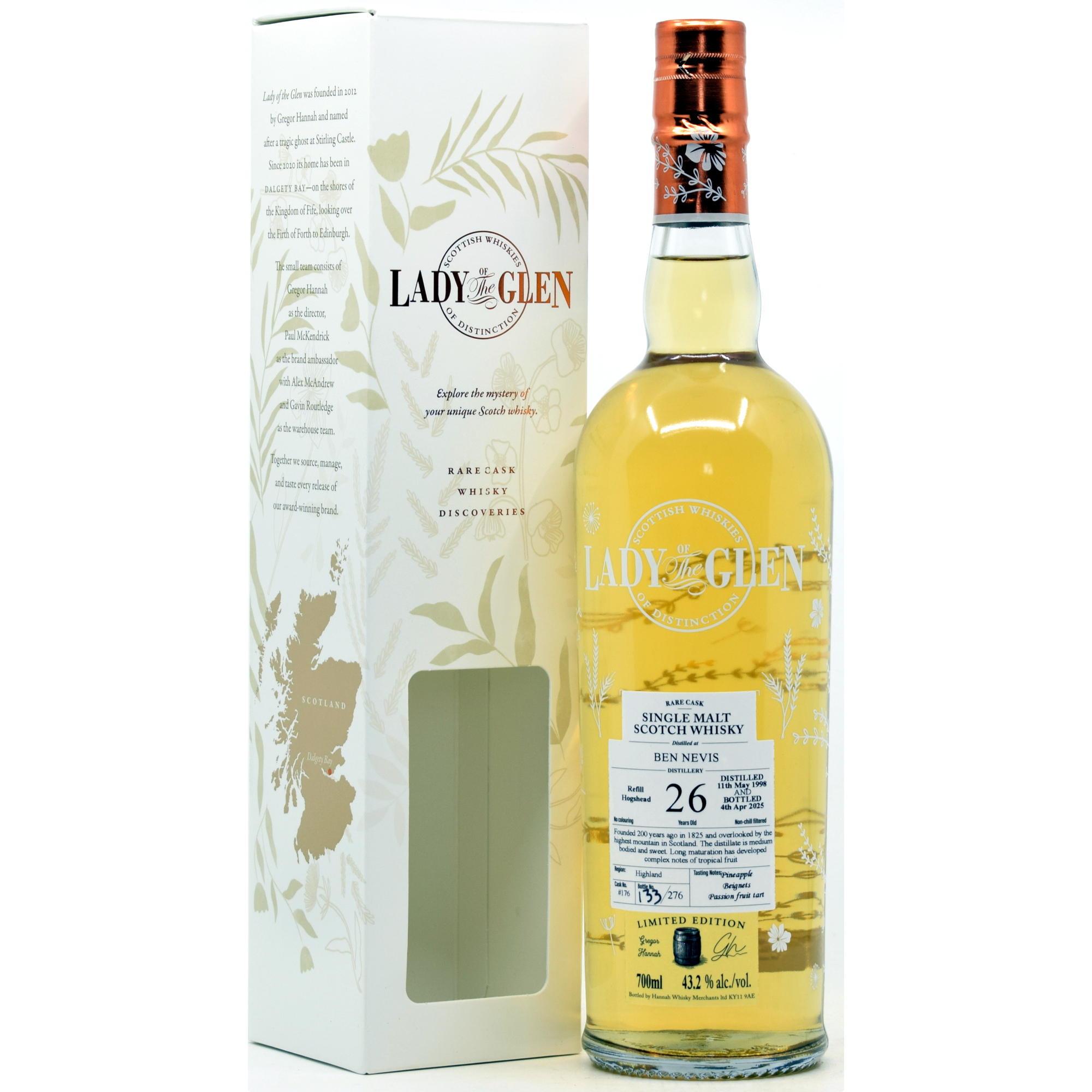 Ben Nevis 26 Jahre 1998/2025 Lady of the Glen 43,2% vol.