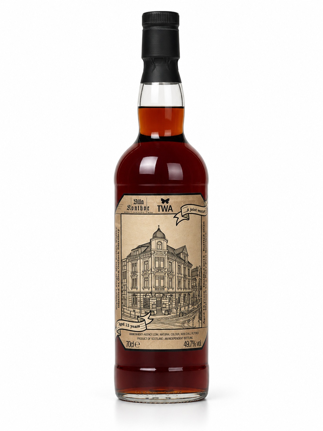 Glen Garioch 13 Jahre 2012/2026 Ruby Port The Whisky Agency x Villa Konthor 49,7% vol.