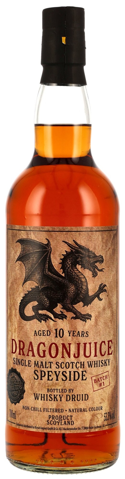 Dragonjuice 10 Jahre Oloroso & Ruby Port Cask Whisky Druid 53,3% vol.