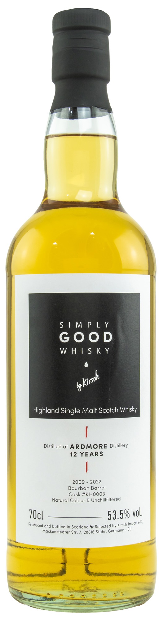 ardmore_2009_KI Ardmore 12 Jahre 2009/2022 Simply Good Whisky by Kirsch 53,5% vol.