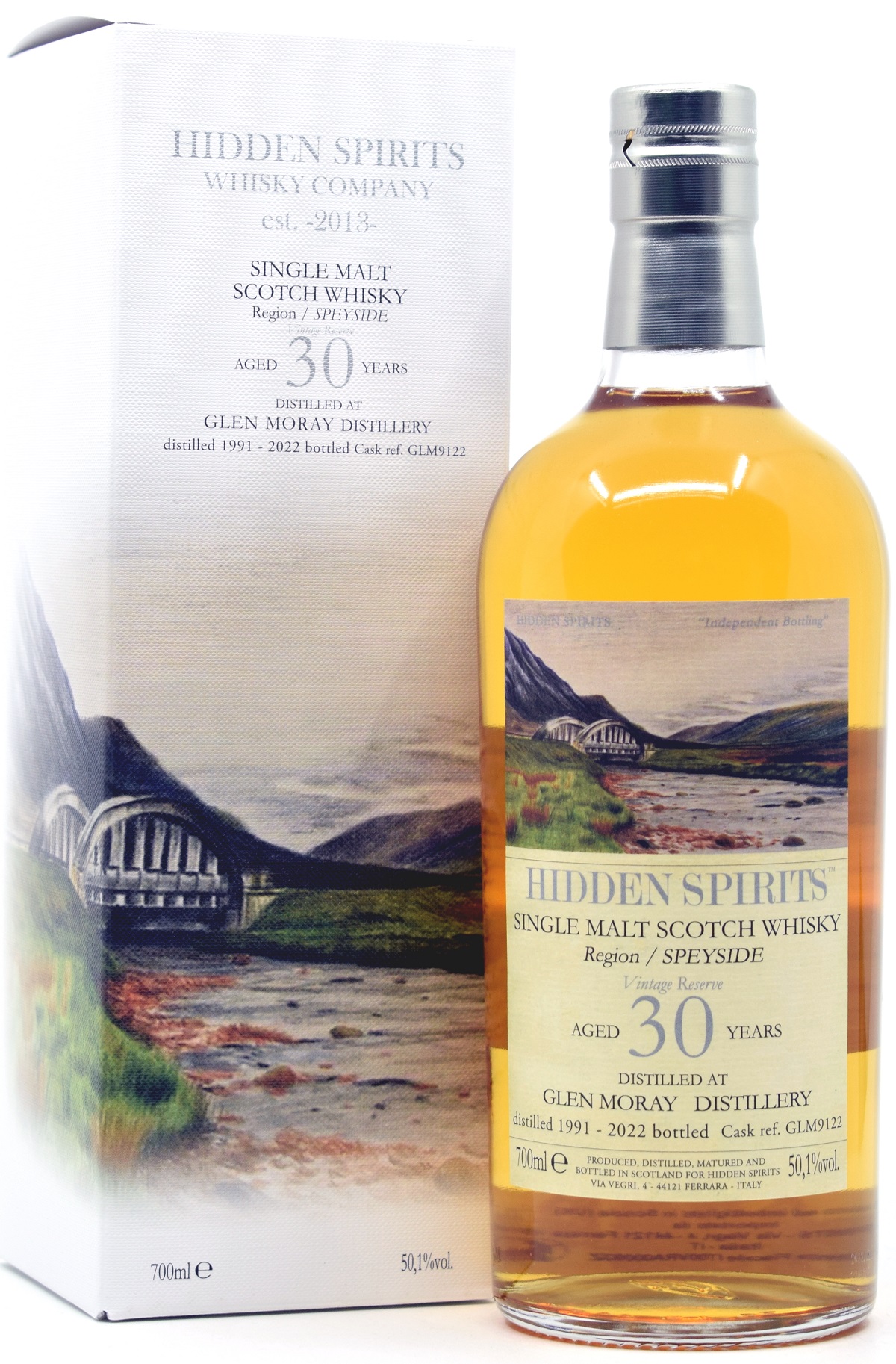 glen_moray_30_hiSp Glen Moray 30 Jahre 1991/2022 Hidden Spirits Highproof 50,1% vol.