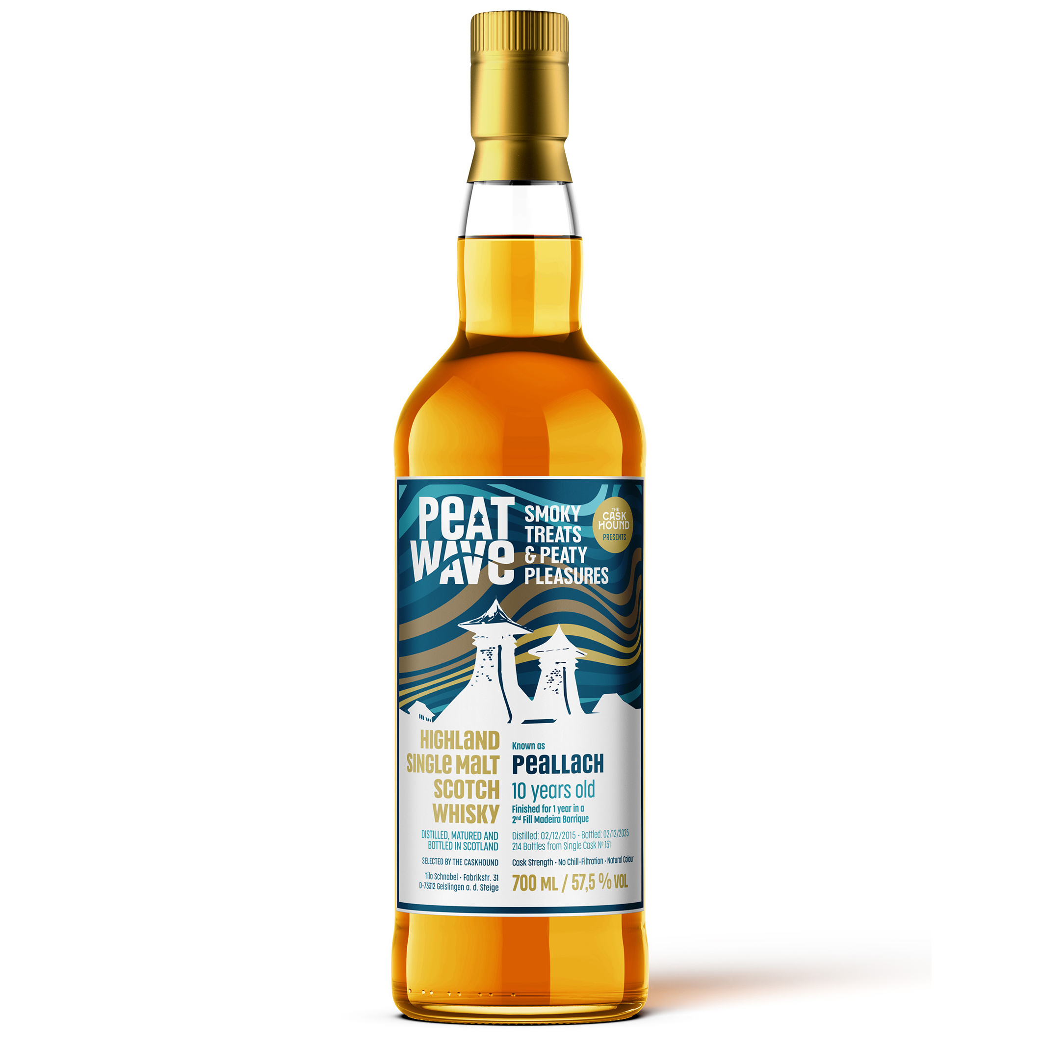 Peallach (peated Tobermory) 2015/2025 Madeira Cask The Caskhound Peatwave 57,5% vol.