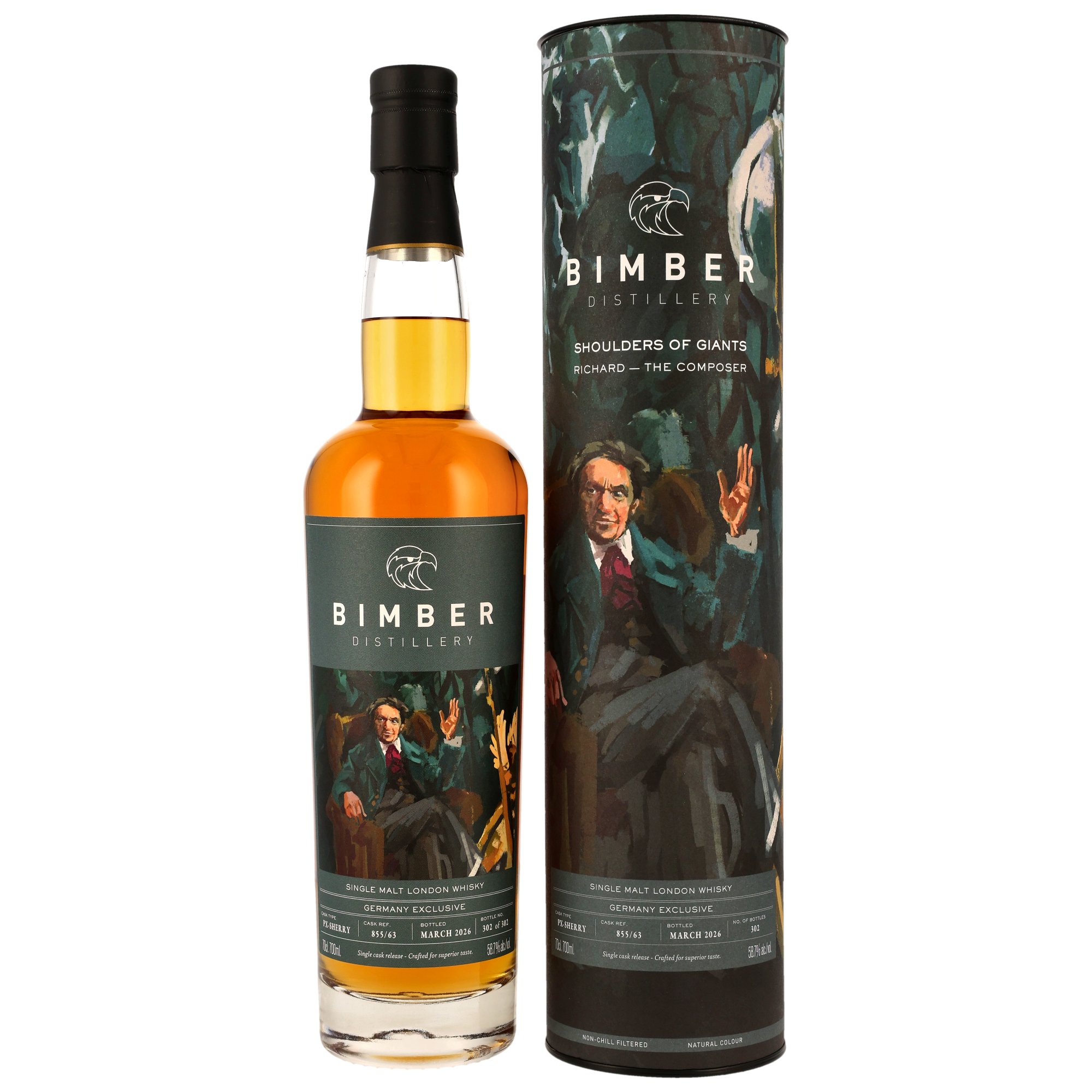 Bimber PX Sherry Cask #855/63 (Richard) Germany Edition 2026: Shoulders of Giants 58,7% vol.