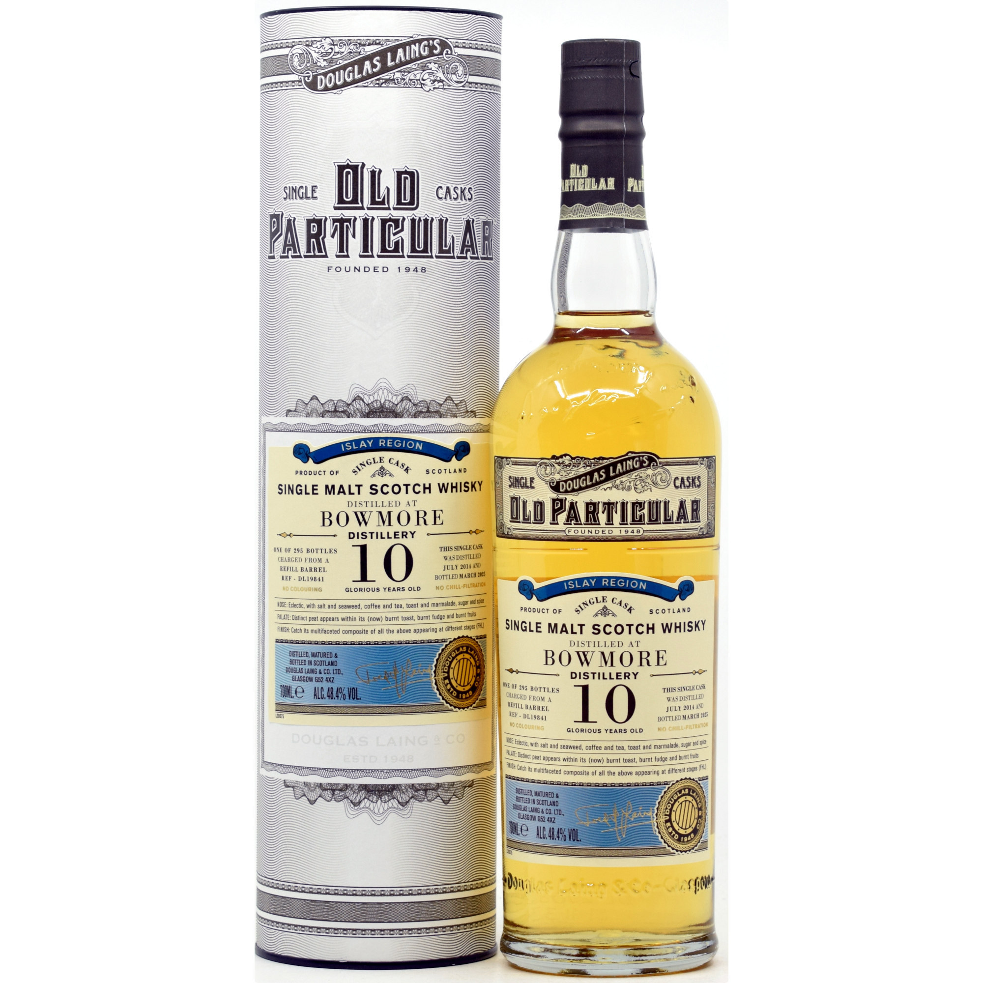 Bowmore 10 Jahre 2014/2025 Douglas Laing Old Particular 48,4% vol.