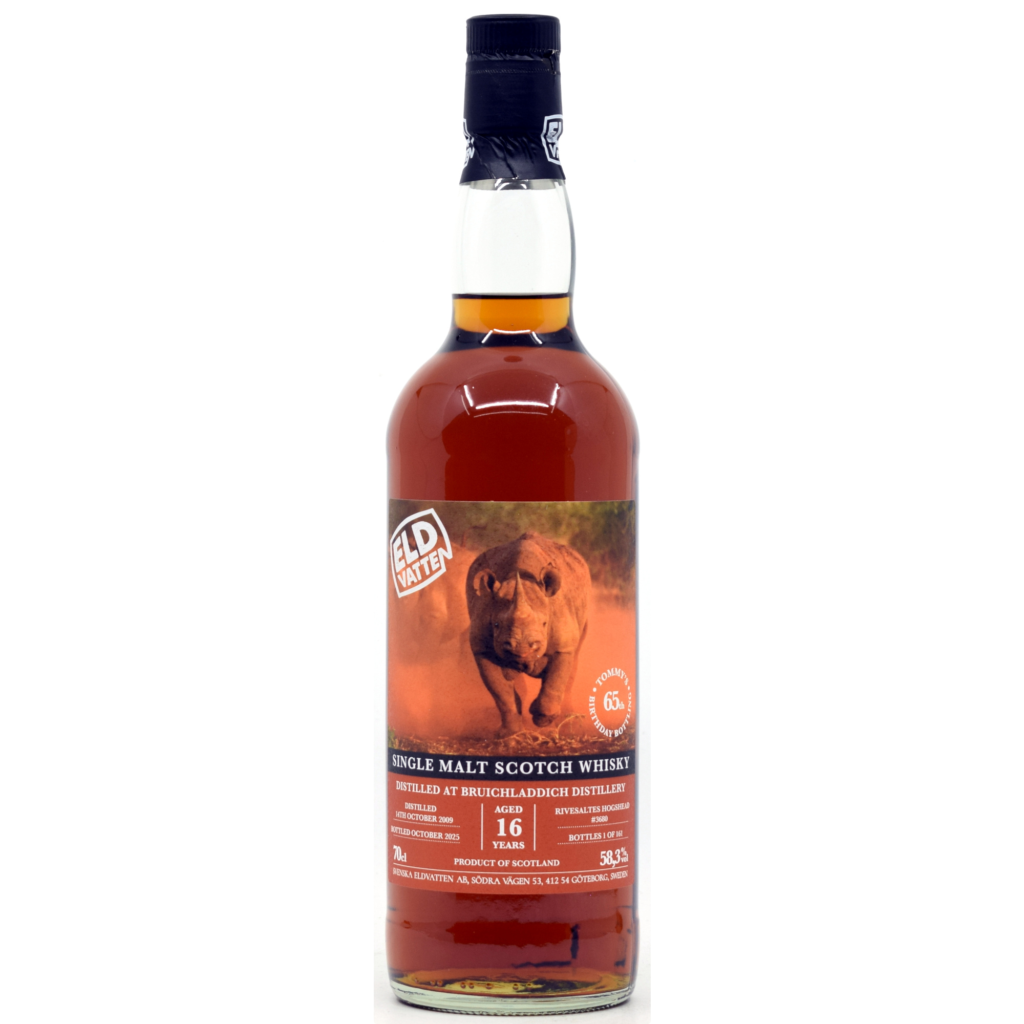 Bruichladdich 16 Jahre 2009/2025 Rivesaltes Cask Svenska Eldvatten 58,3% vol.