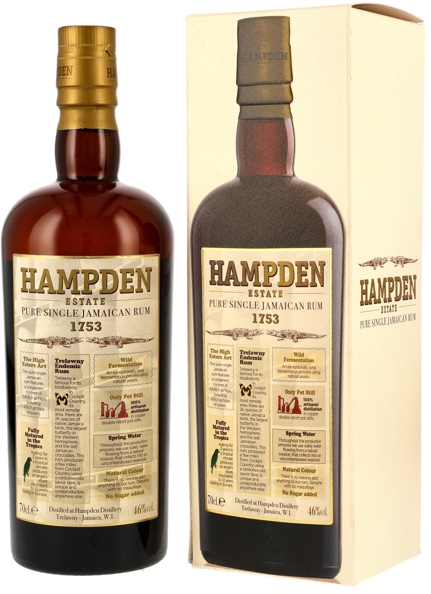 Hampden-1753 Hampden Estate 1753 Pure Single Jamaican Rum 46% vol.