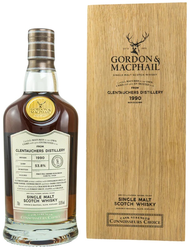 Glentauchers 31 Jahre 1990/2022 Sherry Cask Gordon & MacPhail 53,8% vol.