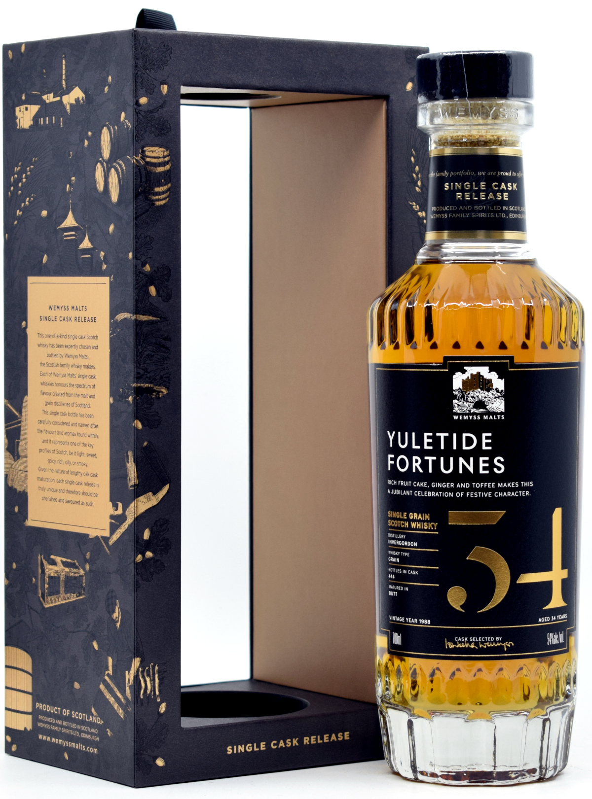 yuletide_fortunes Invergordon 34 Jahre 1988/2022 Sherry Butt Wemyss Yuletide Fortunes 54% vol.