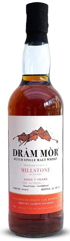 millstone_7 Millstone 7 Jahre 1st Fill Oloroso Sherry Dram Mor 53,1% vol.