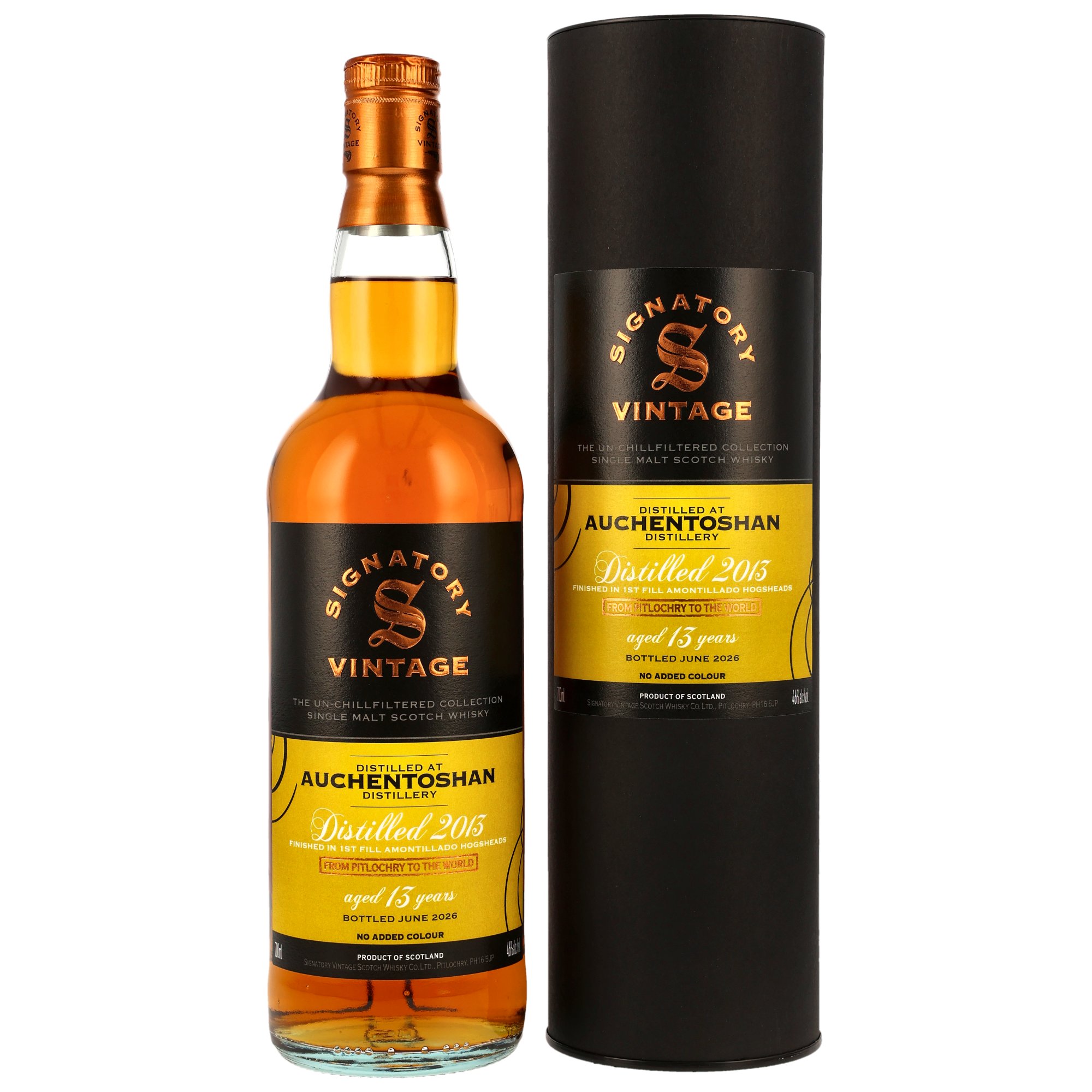 Auchentoshan 2013/2026 1st Fill Amontillado Signatory Vintage Un-Chillfiltered 46% vol.