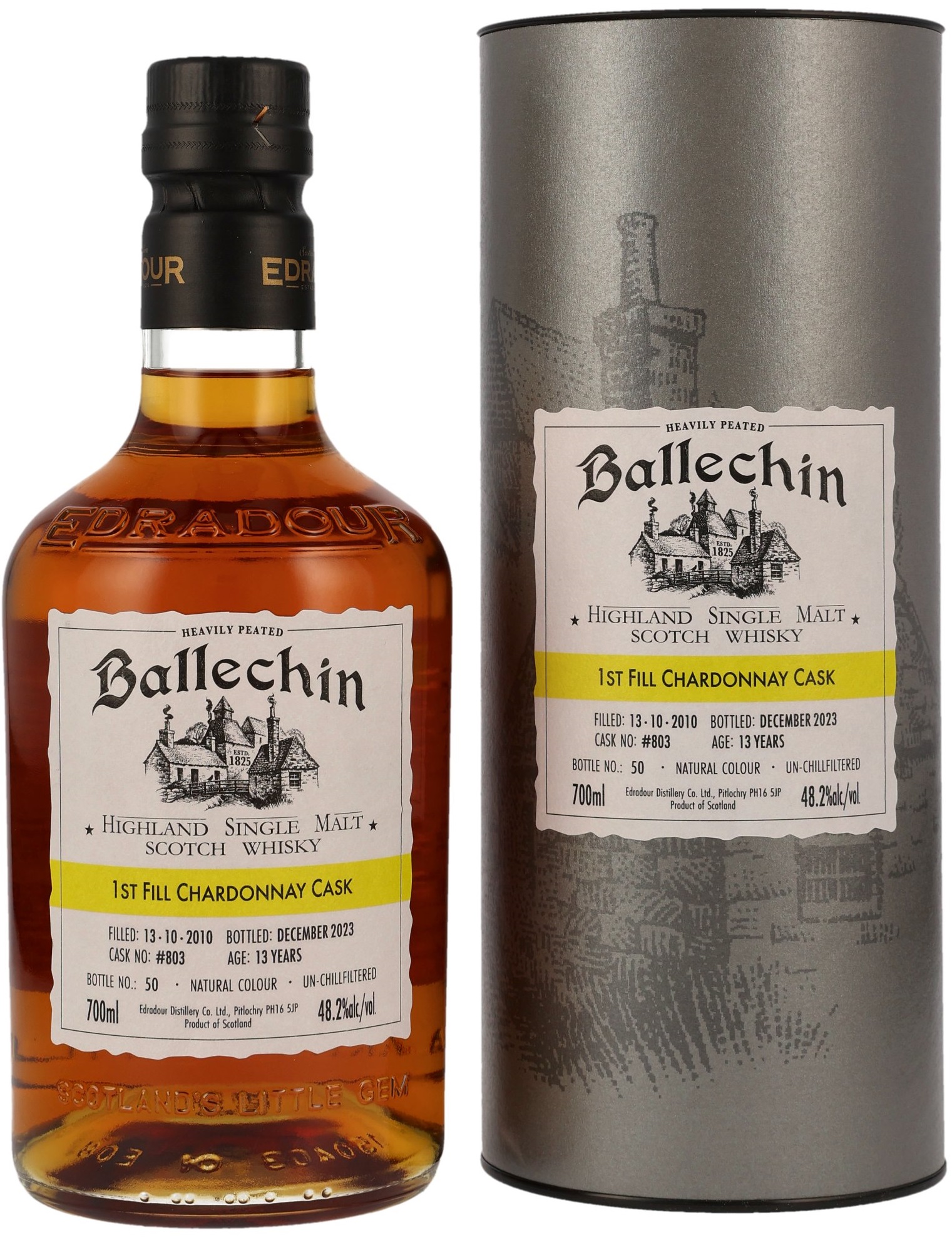 Ballechin-2010-Chardonnay-Cask-803 Ballechin 2010/2023 St. Michael-Eppan Chardonnay Single Cask #803 48,2% vol.