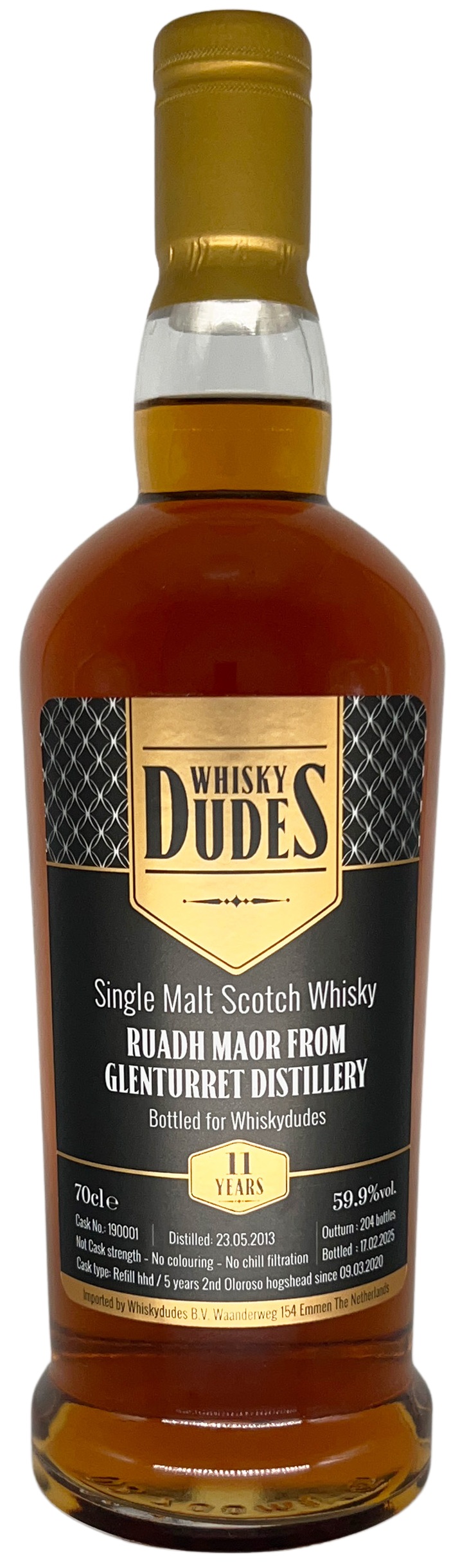 Ruadh-2013_190001 Ruadh Maor (peated Glenturret) 2013/2025 Oloroso Sherry Whiskydudes 59,9% vol.