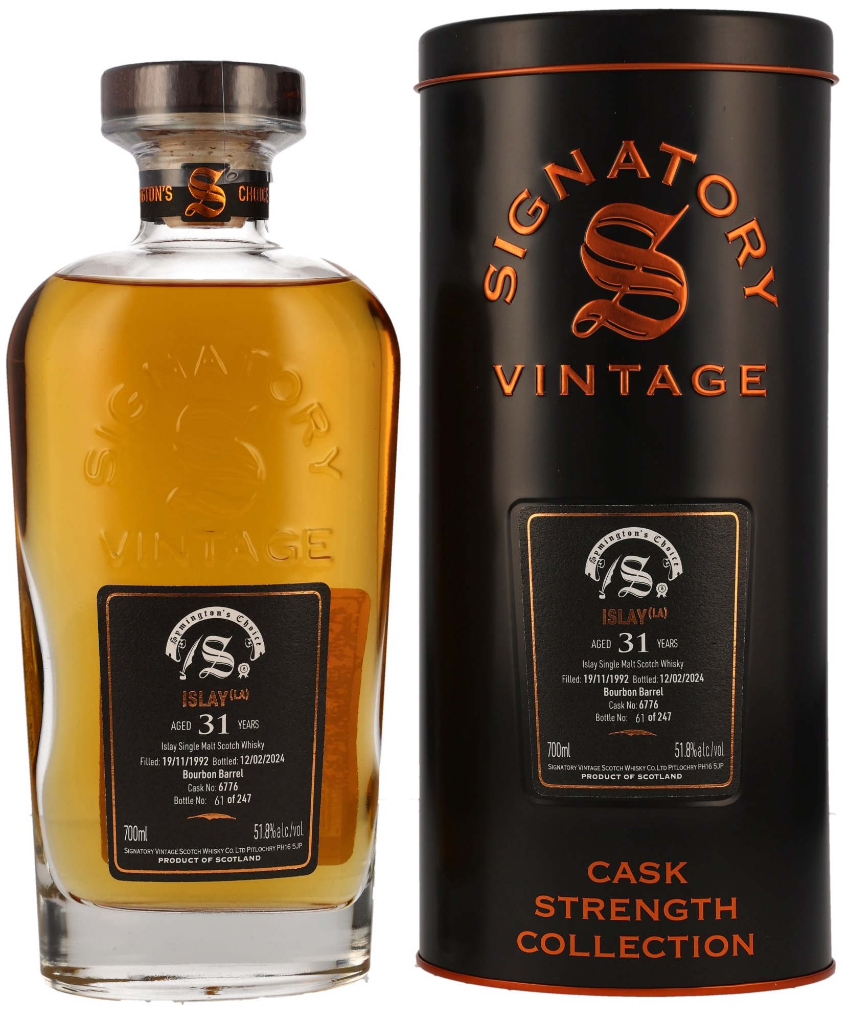 Unnamed-Islay-1992-6776 Unnamed Islay 31 Jahre 1992/2024 Symingtons Choice Signatory Cask Strength #6776 51,8% vol.