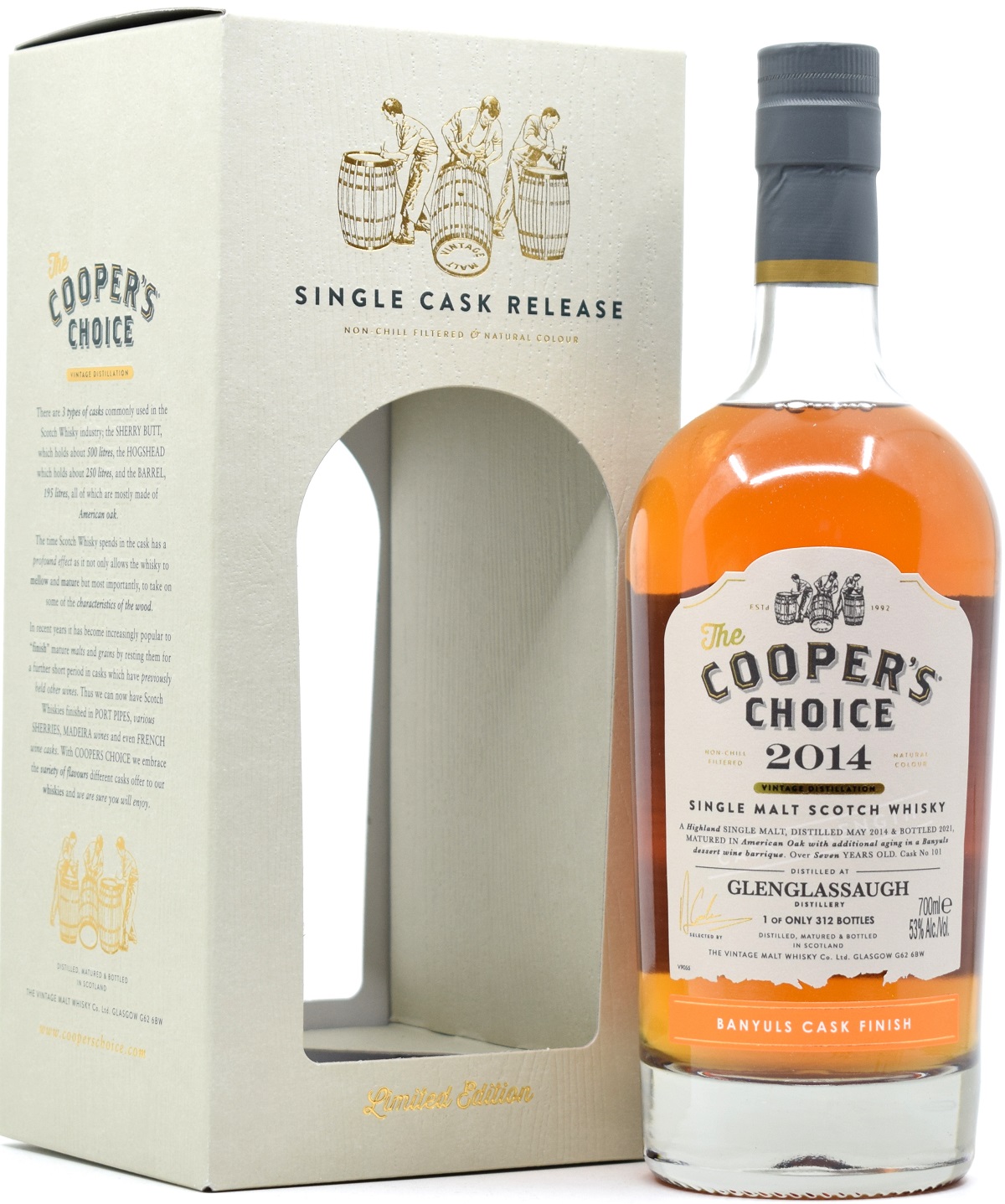 glenglassaugh_2014_CC Glenglassaugh 2014/2021 Banyuls Cask Cooper's Choice 53% vol.