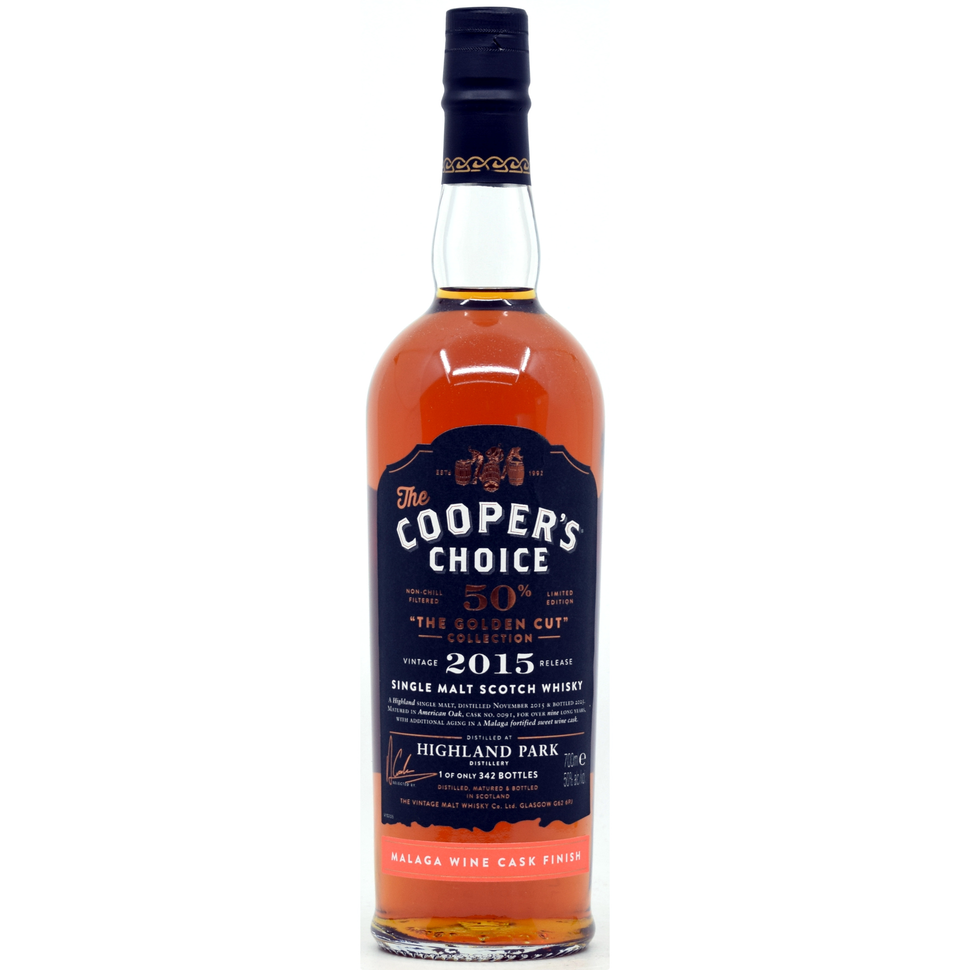 Highland Park 2015/2025 Malaga Cask Cooper's Choice Golden Cut 50% vol.