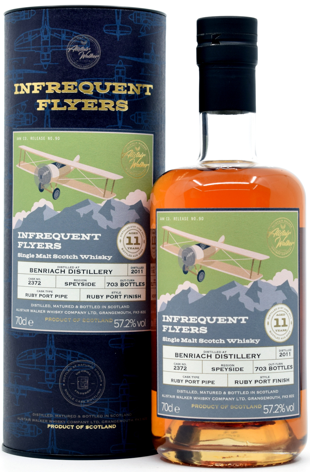 benriach_11_AWWC Benriach 11 Jahre 2011/2022 Ruby Port Cask Alistair Walker Infrequent Flyers 57,2% vol.