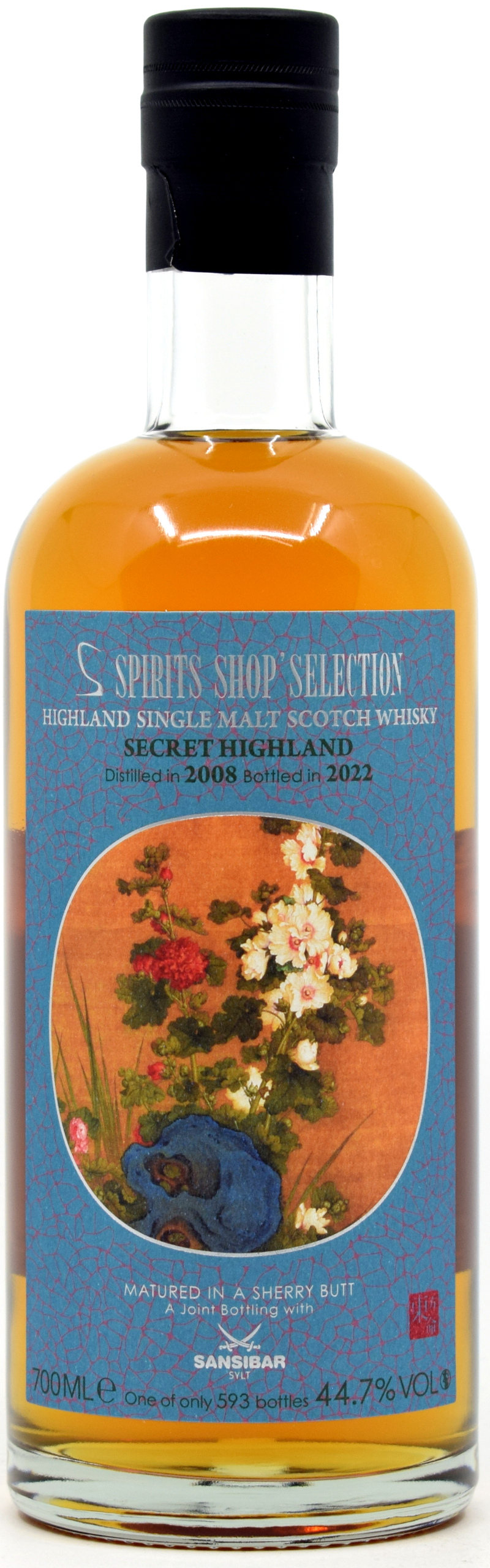 highland_2008_sb_sss Secret Highland 2008/2022 Sherry Cask S-Spirits Shop Selection Flowers Label 44,7% vol.
