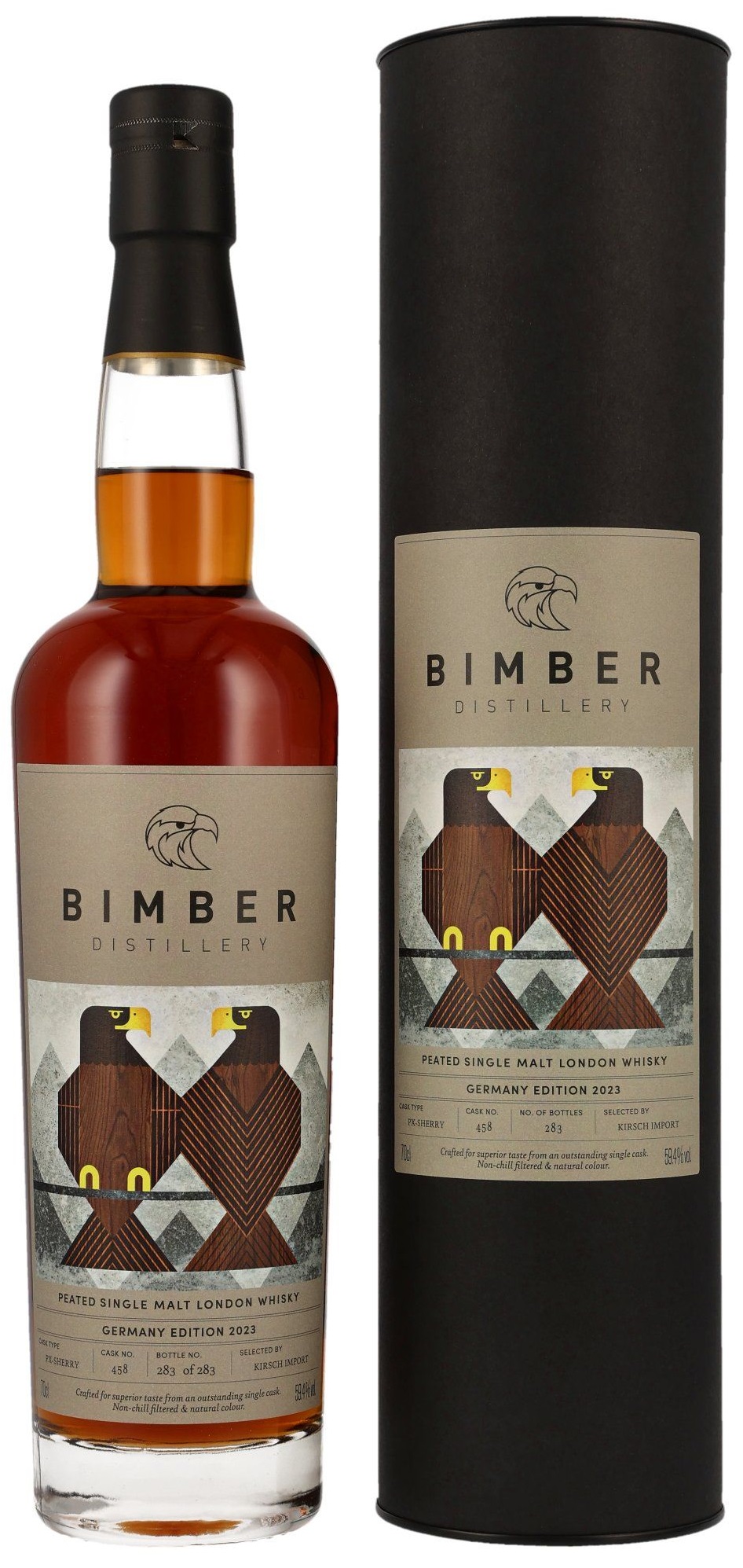 bimber_458 Bimber peated PX Sherry Single Cask #458 for germany 59,4% vol.