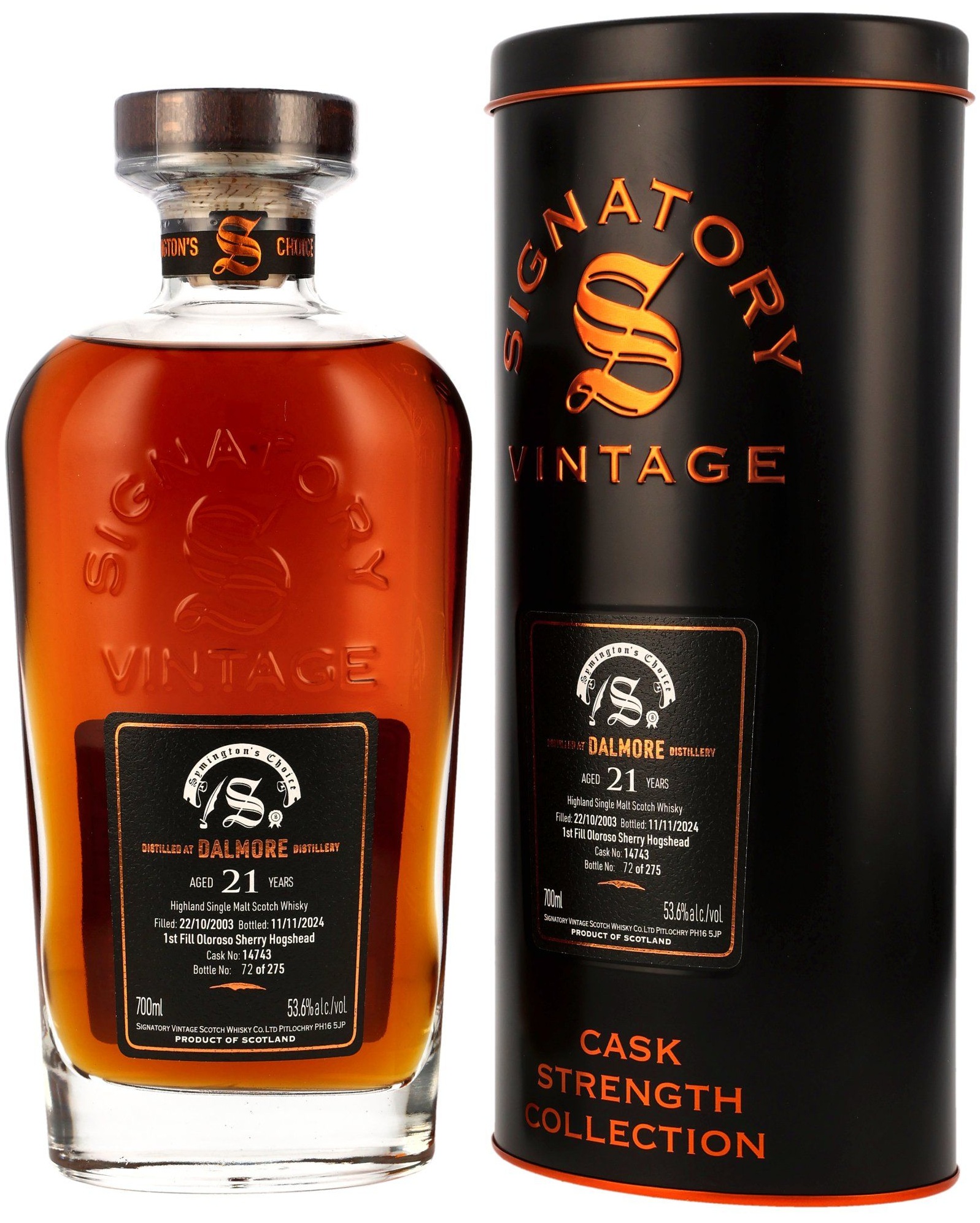 dalmore_21_53-6 Dalmore 21 Jahre 2003/2024 Symingtons Choice Signatory Cask Strength #14743 53,6% vol.