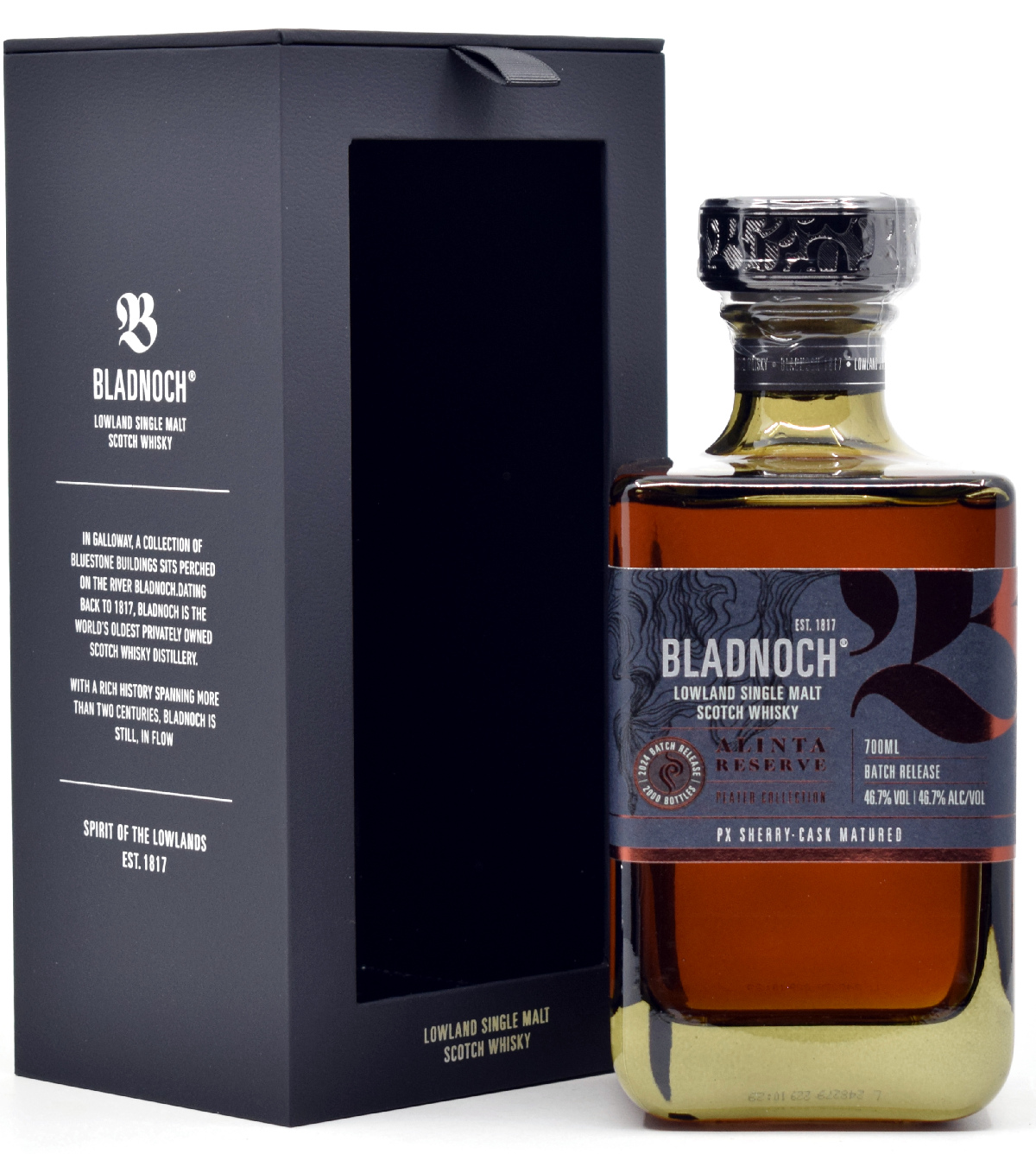 bladnoch_alinta_reserve_PX Bladnoch peated Alinta Reserve PX Sherry Cask 46,7% vol.