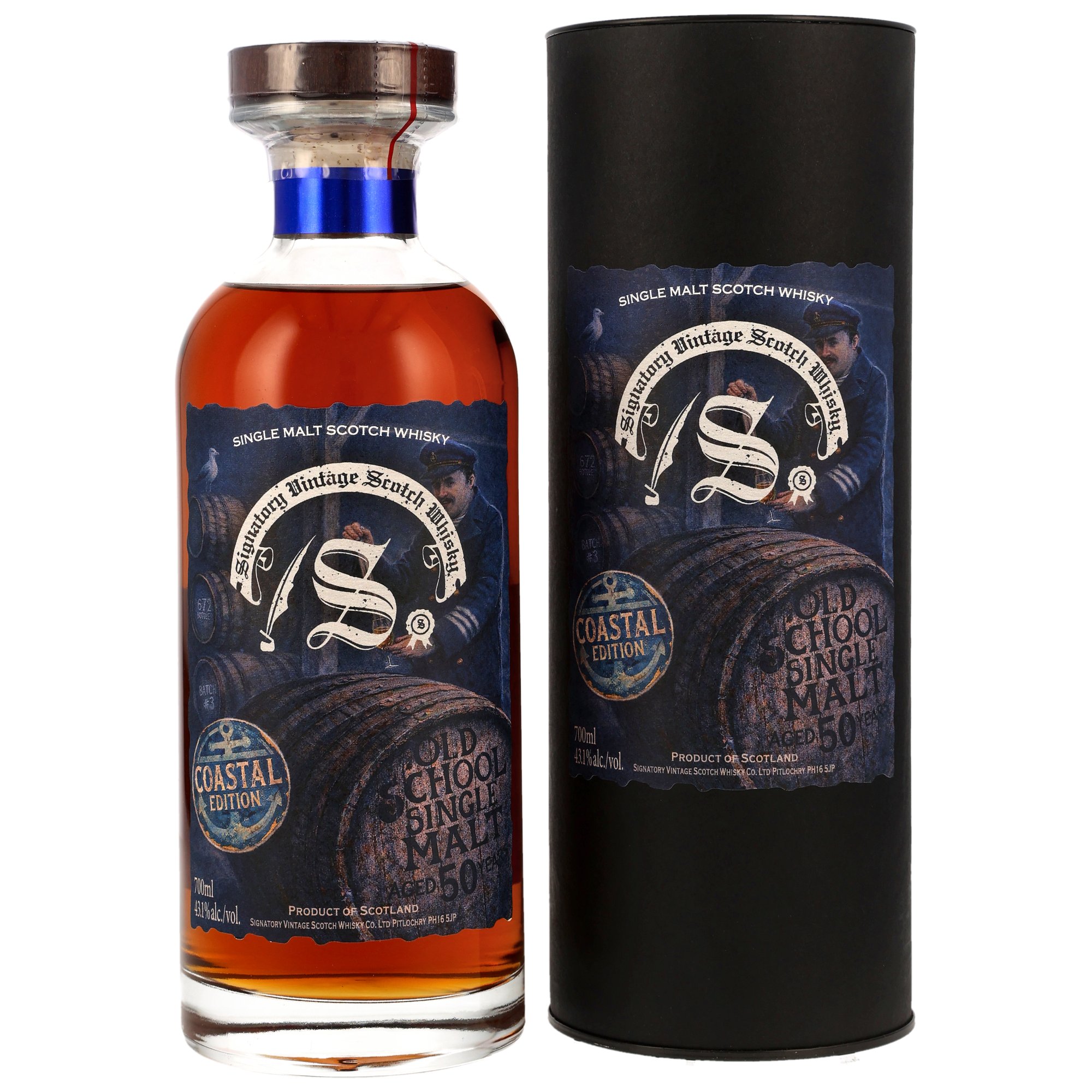 Old School Malt 50 Jahre Coastal Edition #4 Signatory Vintage 43,3% vol.