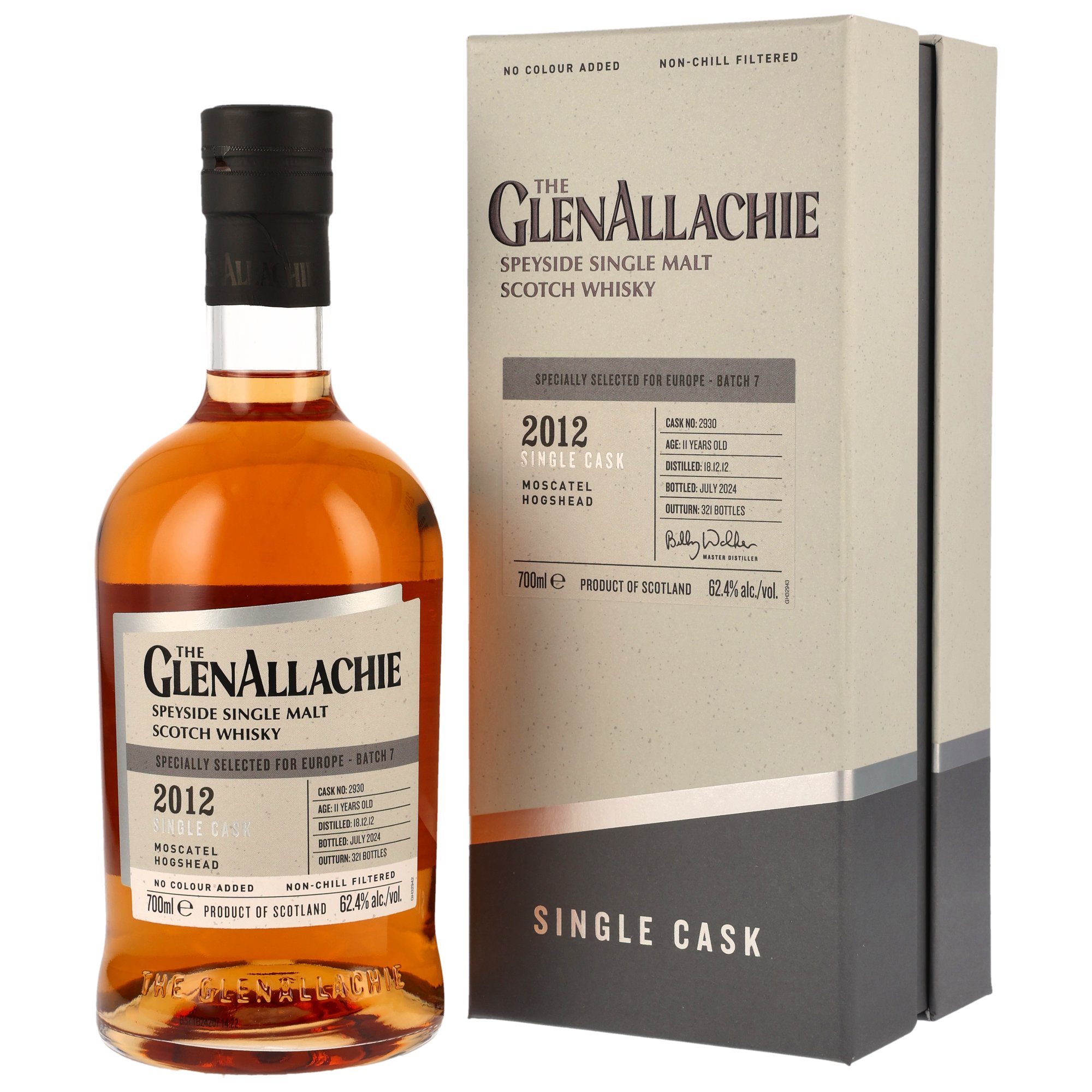 GlenAllachie-2012-Moscatel-Cask-2930 Glenallachie 11 Jahre 2012/2024 Moscatel Single Cask #2930 62,4% vol.