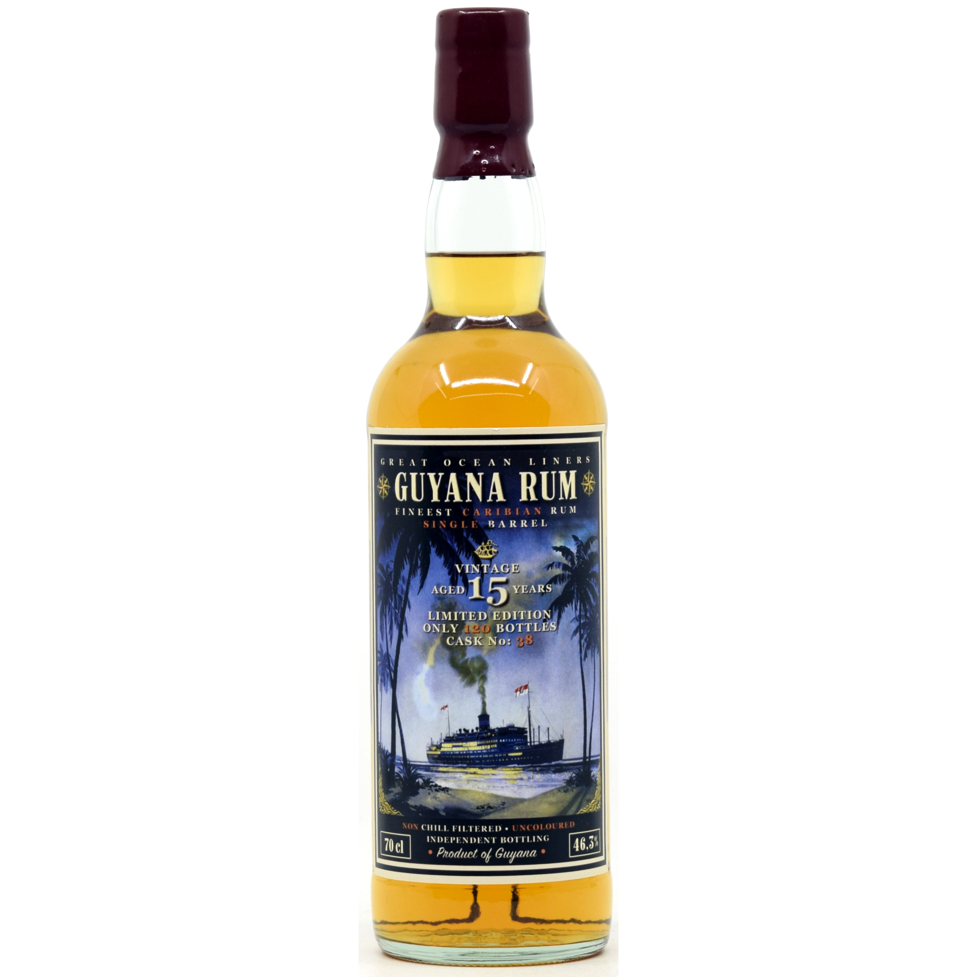 Guyana Rum 15 Jahre Jack Wiebers Great Ocean Liners 46,3% vol.